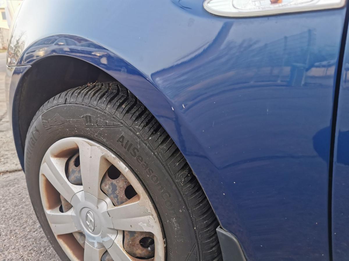 Hyundai Accent III MC Kotfl&uuml;gel Fender Seitenwand vorn links 3E Blue Onyx BILDER