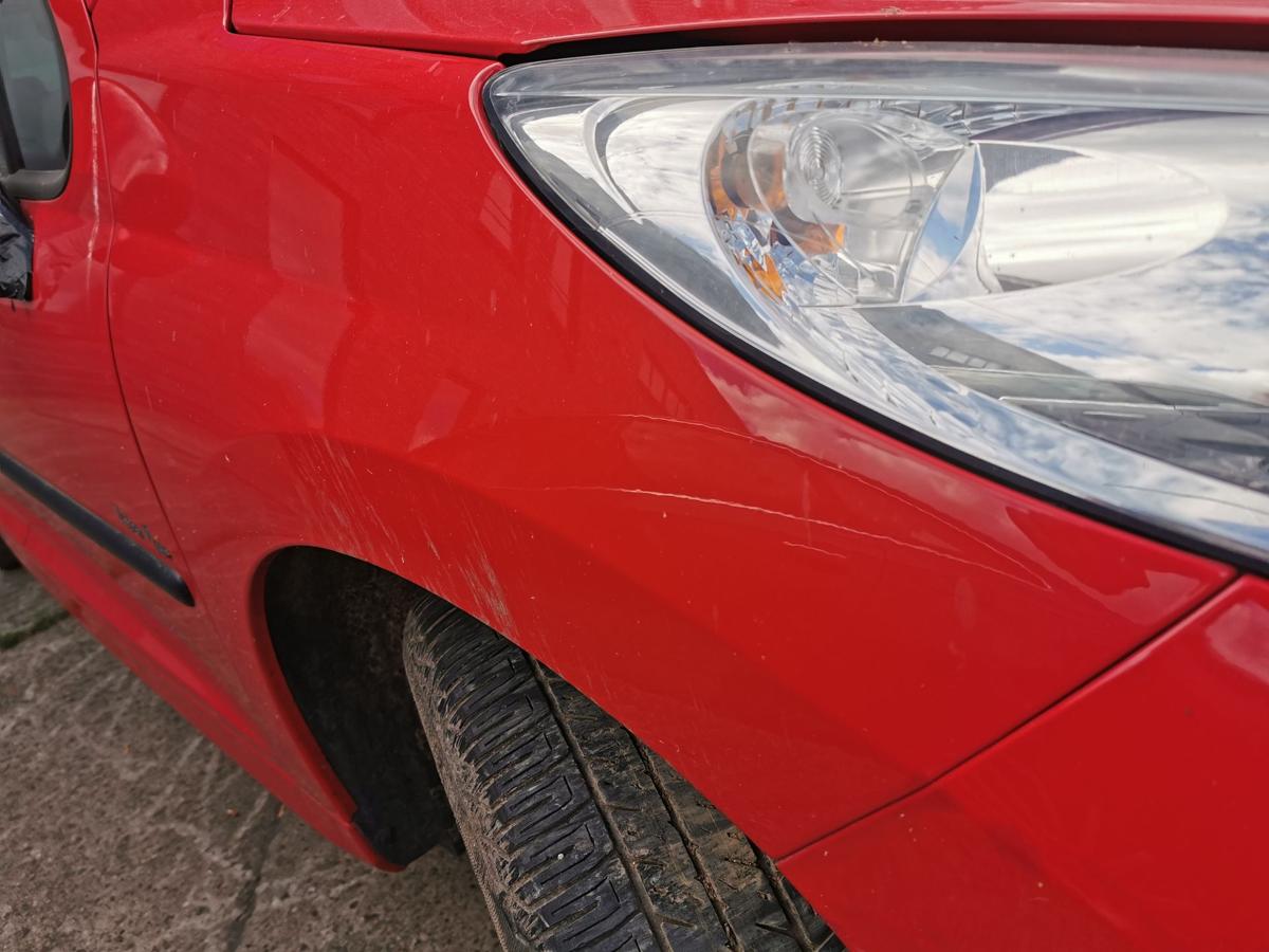 Peugeot 207 SW WE Kotflügel Fender Seitenwand vorn rechts KKN Rouge Aden
