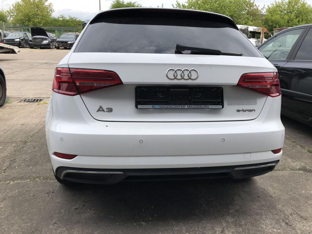 Audi A3 8V Sportback e-tron Stoßfänger hinten Heckschürze mit PDC LY9C Ibisweiss