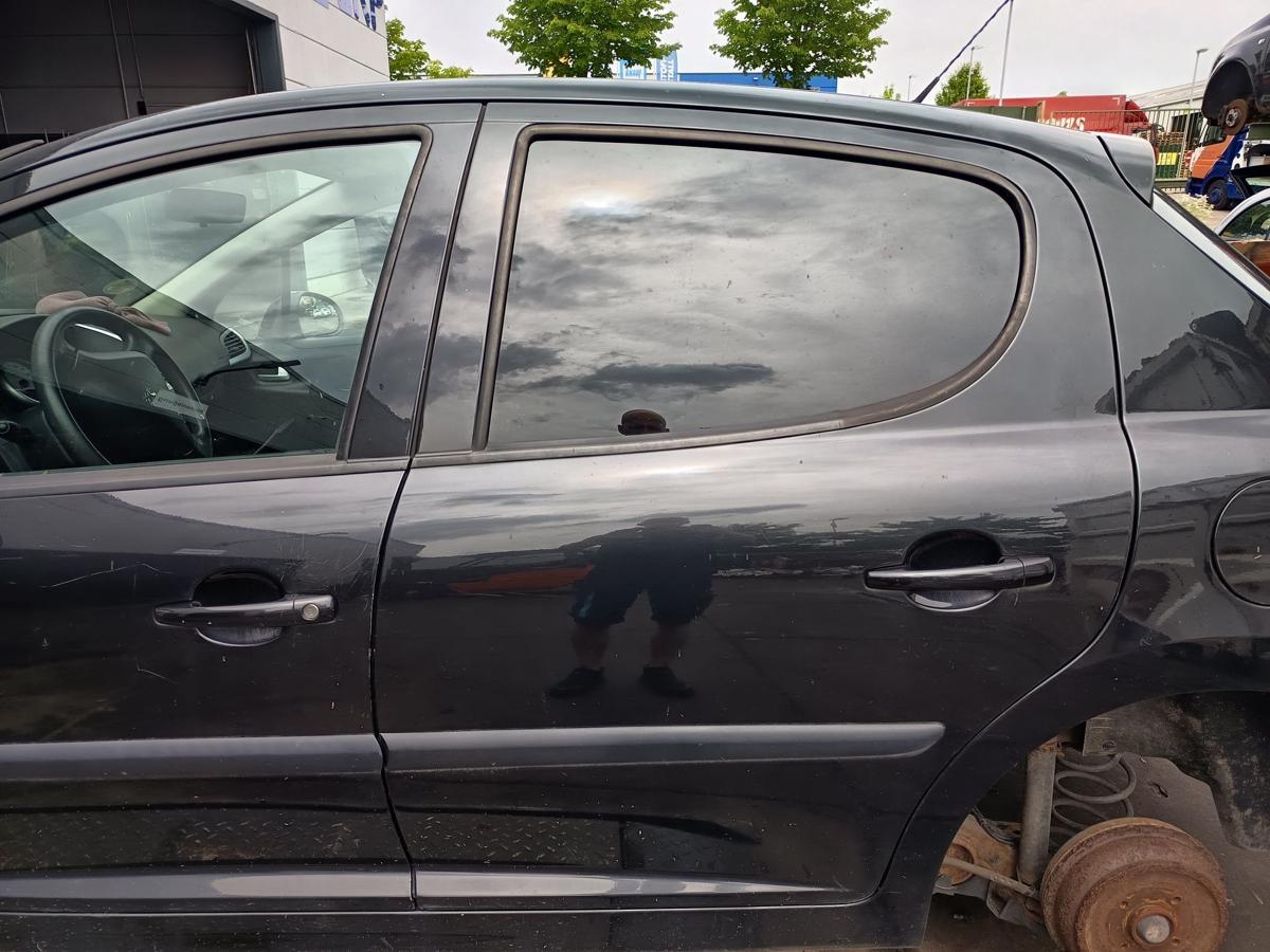 Peugeot 207 original Tür hinten links Fond EXL Obsidianschwarz Bj 2008