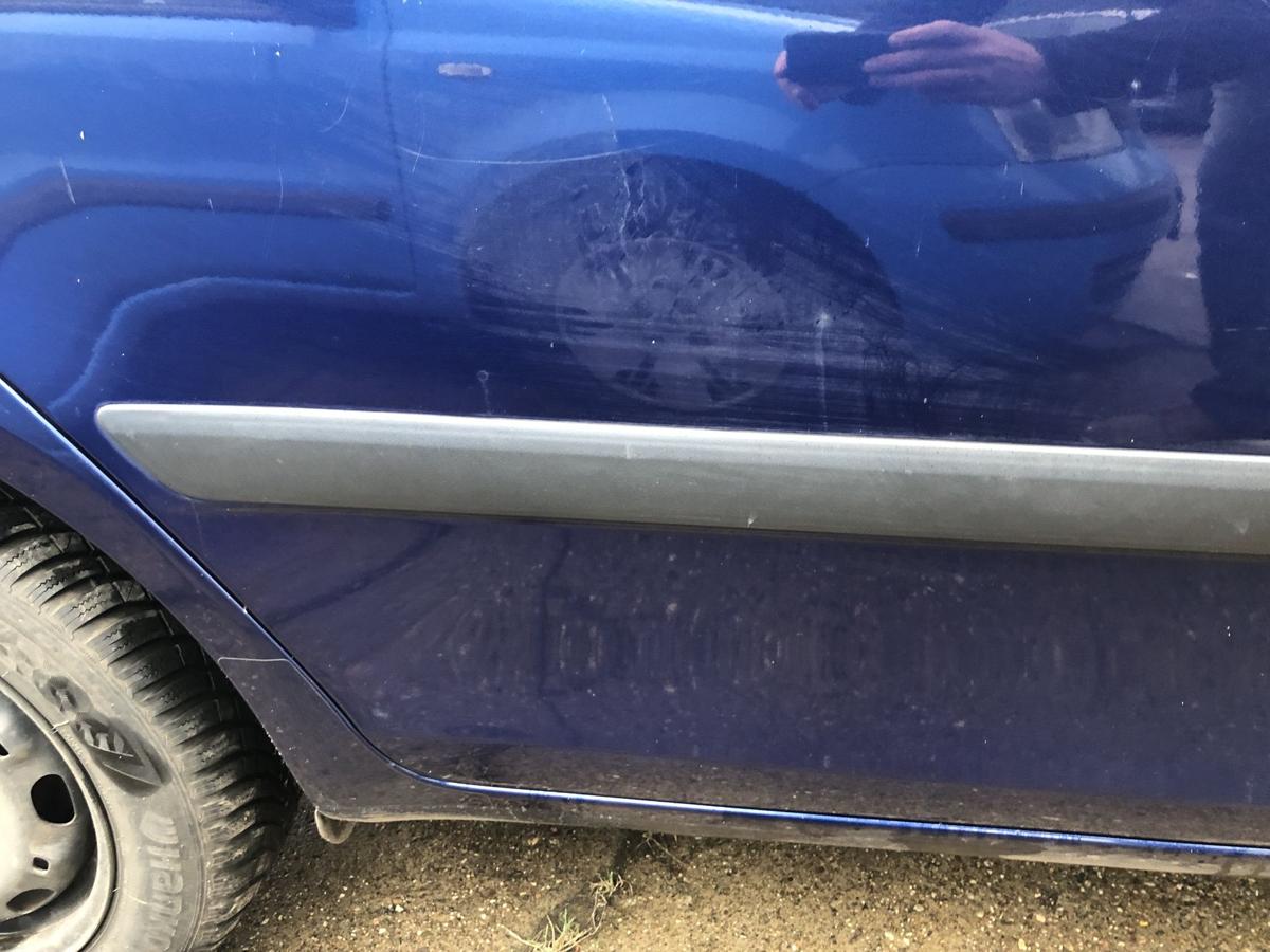 Skoda Fabia 2 Typ 5J T&uuml;r hinten rechts Fondt&uuml;r im Rohbau LF5Q Storm Blau 06-14