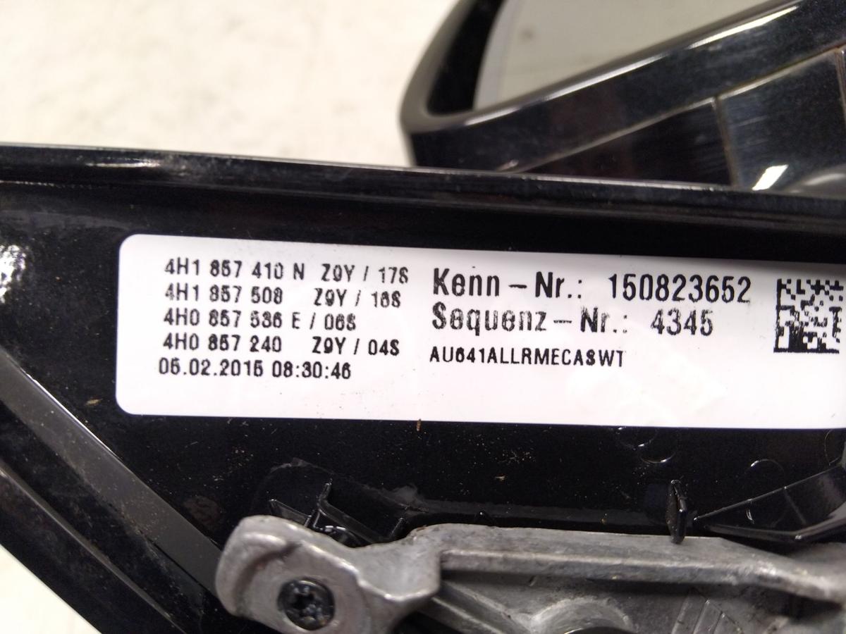 Audi A8 4H D4 orig Au&szlig;enspiegel rechts elek anklappbar abblendbar Kamera BJ2015