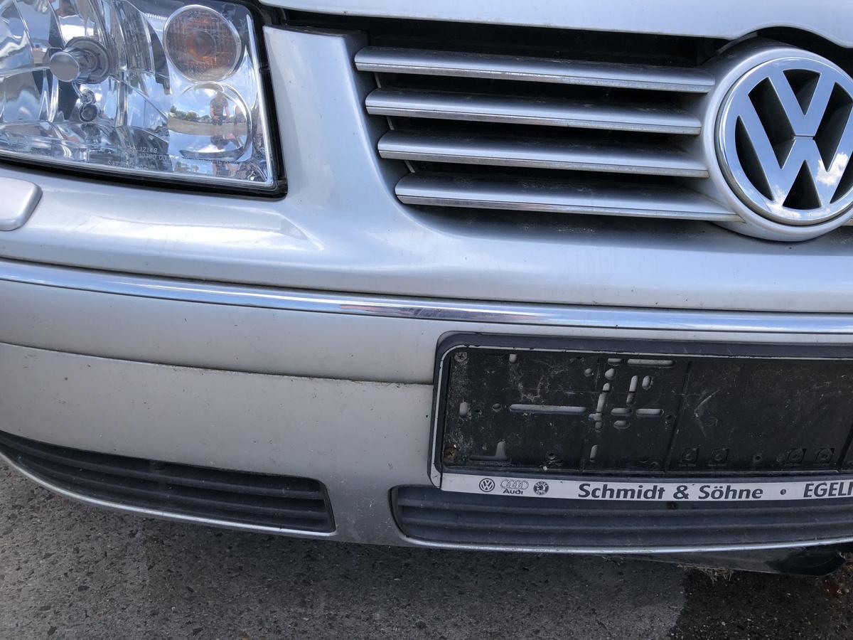 VW Bora 1J Sto&szlig;f&auml;nger vorn Frontsch&uuml;rze SRA Highline Chromleiste LA7W silber