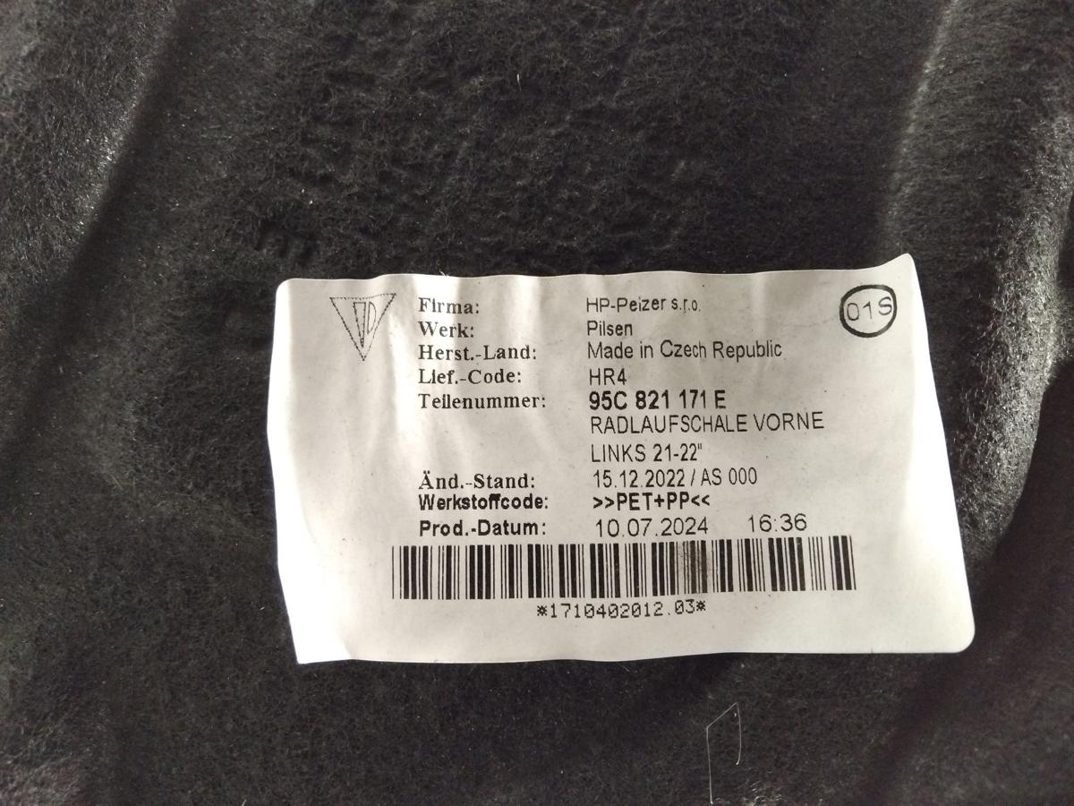 Porsche Macan 2 Turbo XAB original Radhausschale vorn links 95C821171E Bj.2024