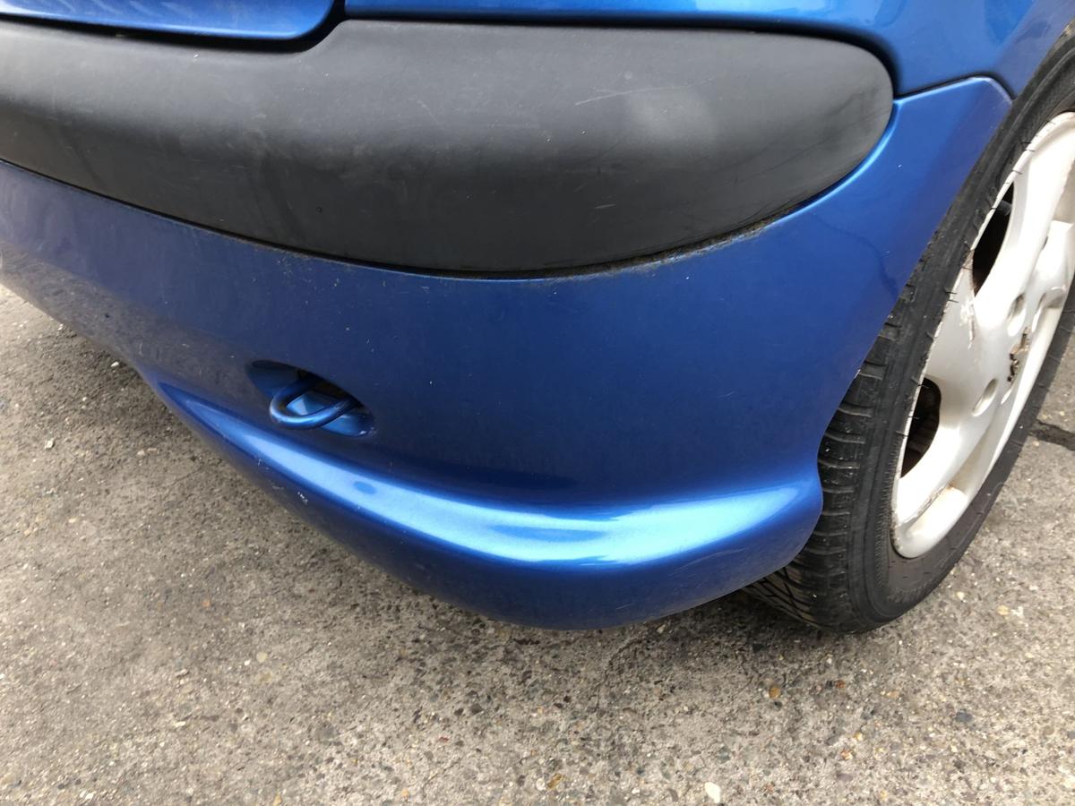 Peugeot 206CC Typ 2D Sto&szlig;f&auml;nger hinten Hecksch&uuml;rze KMF Poseidon Blau Metallic