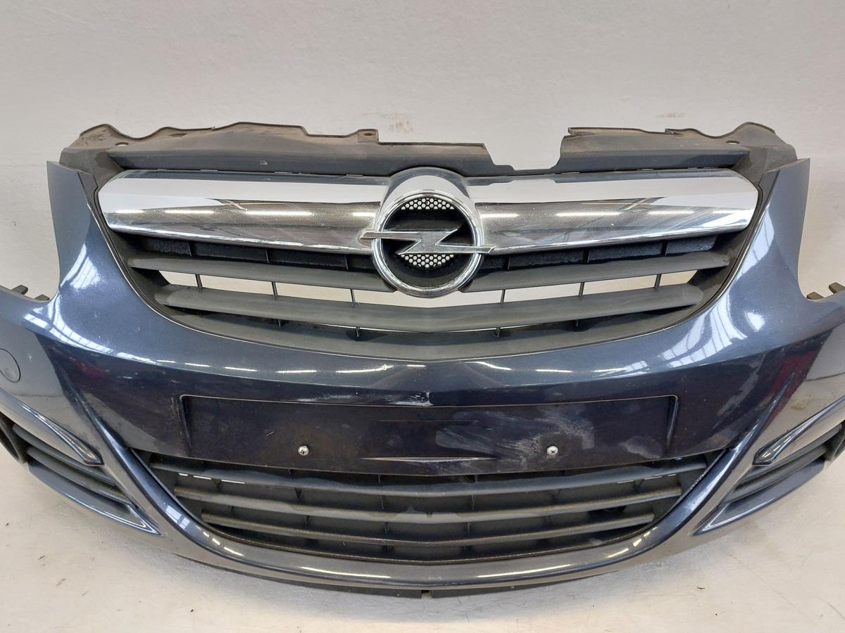 Opel Corsa D Stossfänger Stossstange Bumper vorn NSW Z168 Metroblau Perl