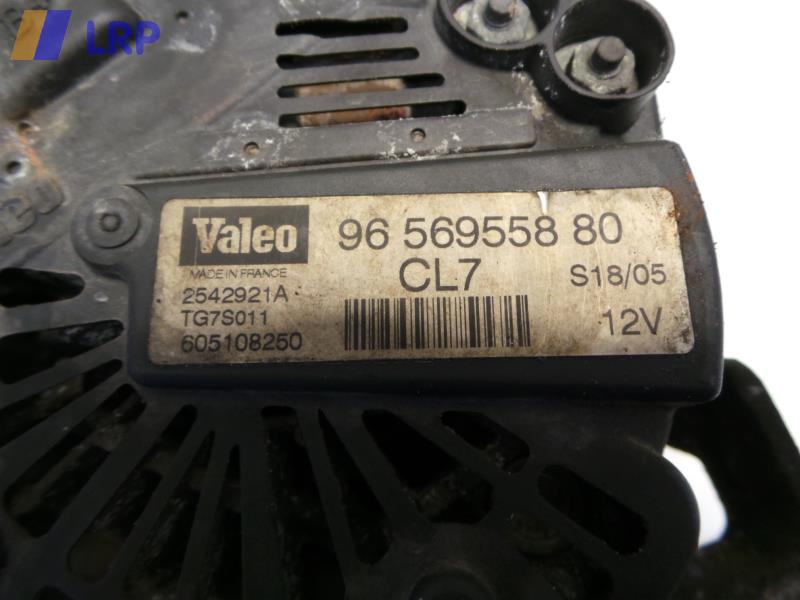 Citroen C3 BJ 2005 Lichtmaschine 9656955880 2542921A Generator VALEO 1.4 55KW