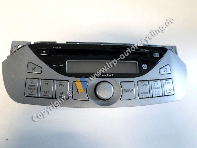 Nissan Pixo original Autoradio mit CD MP3 39101M68K00 NSCR04 BJ2009