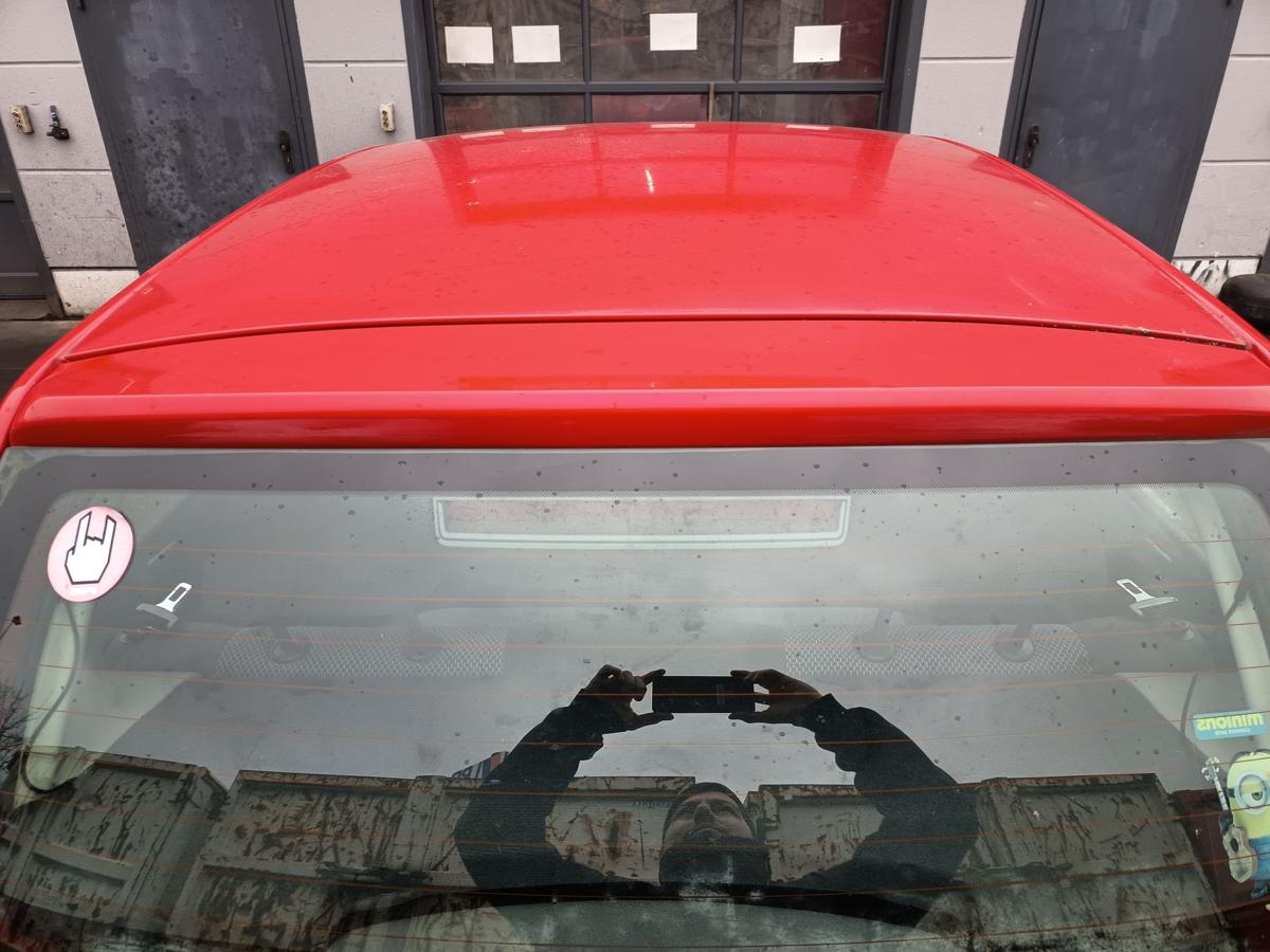 VW Fox original Heckklappe mit Scheibe hinten Fond Y3D Tornadorot Baujahr 2007