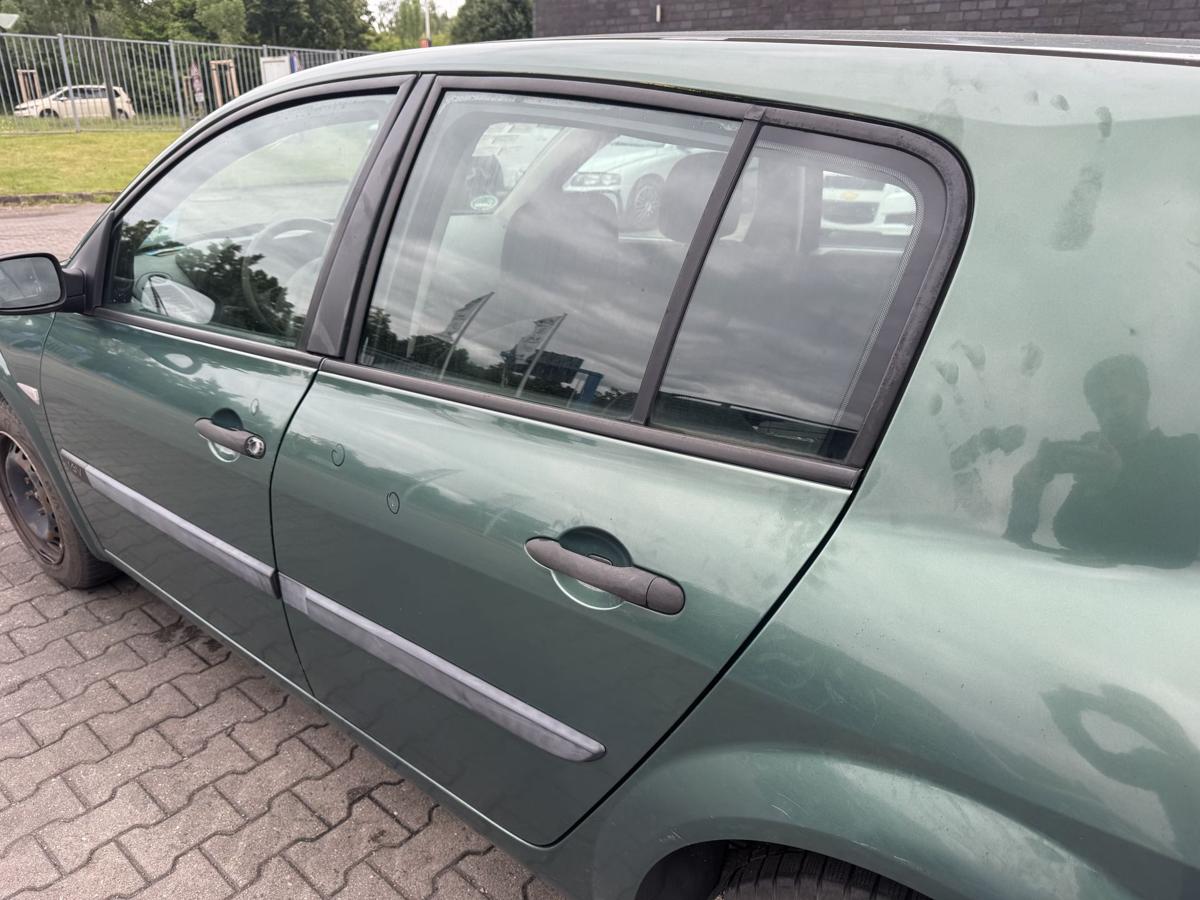 Renault Megane 2 original T&uuml;r hinten links D96 Vert Giverny Flie&szlig;heck Rohbau Bj.2004