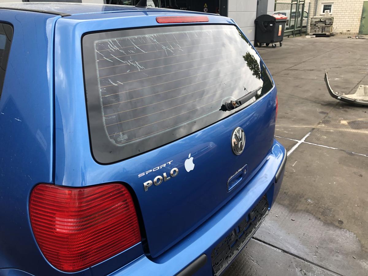 VW Polo 6N2 original Heckklappe mit Scheibe A5M Mercatoblau Bj 2001
