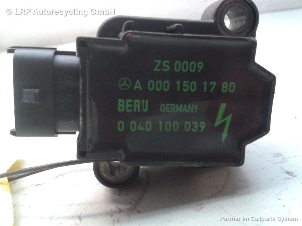 Mercedes Benz W203 BJ2000 Zündspule Kerzenstecker A0001501780 Beru 1