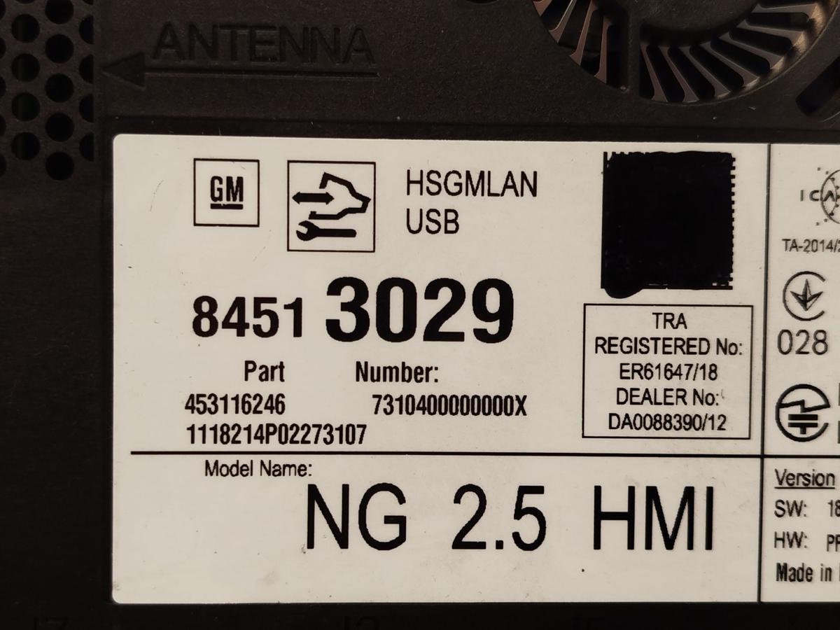 Opel Astra K B16 Steuergerät Navigation Rechner Steuereinheit OEM