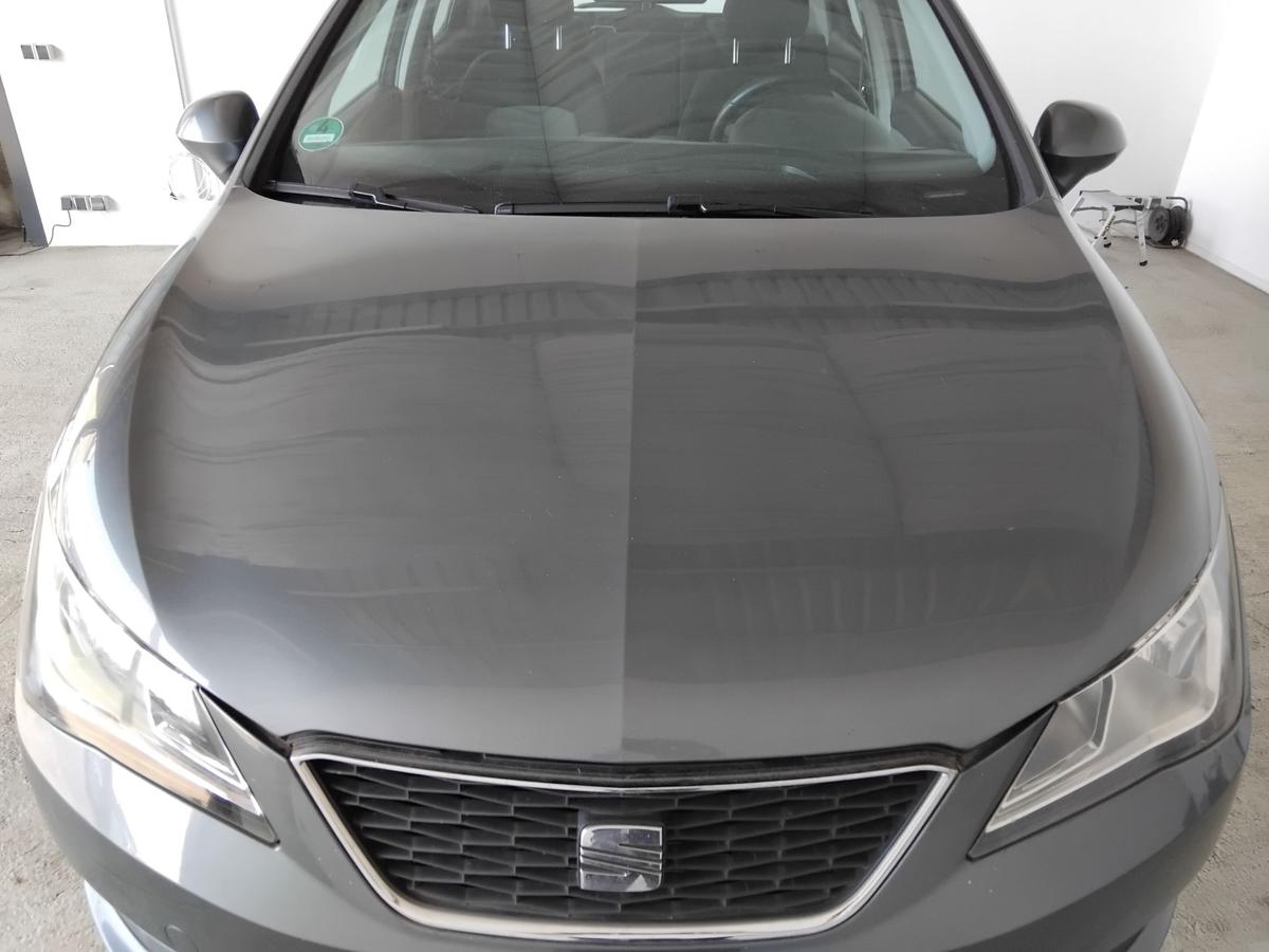 Seat Ibiza IV 6J Facelift original Motorhaube Deckel vorn LX7R lavagrau BJ2012