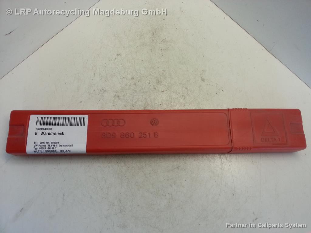 Original Audi VW Passat Golf Bora Beetle Warndreieck 8D9860251B