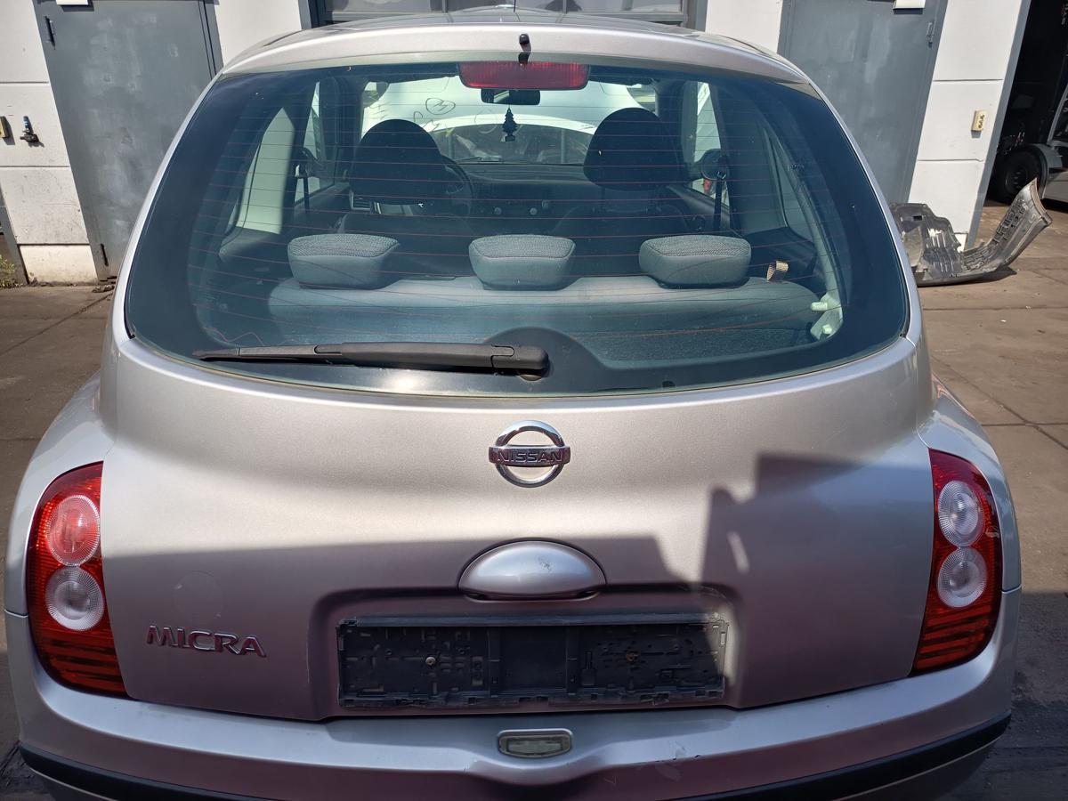 Nissan Micra K12 original Heckklappe mit Scheibe KY0 Quarzsilber Bj 2006