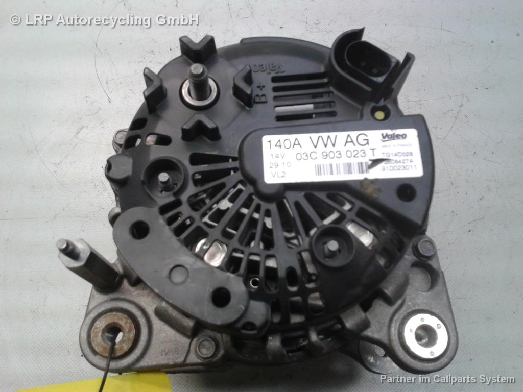 VW Sharan 7N BJ2011 original Lichtmaschnine Generator 140Ah 03C903023T Valeo 1,4TSI 110KW