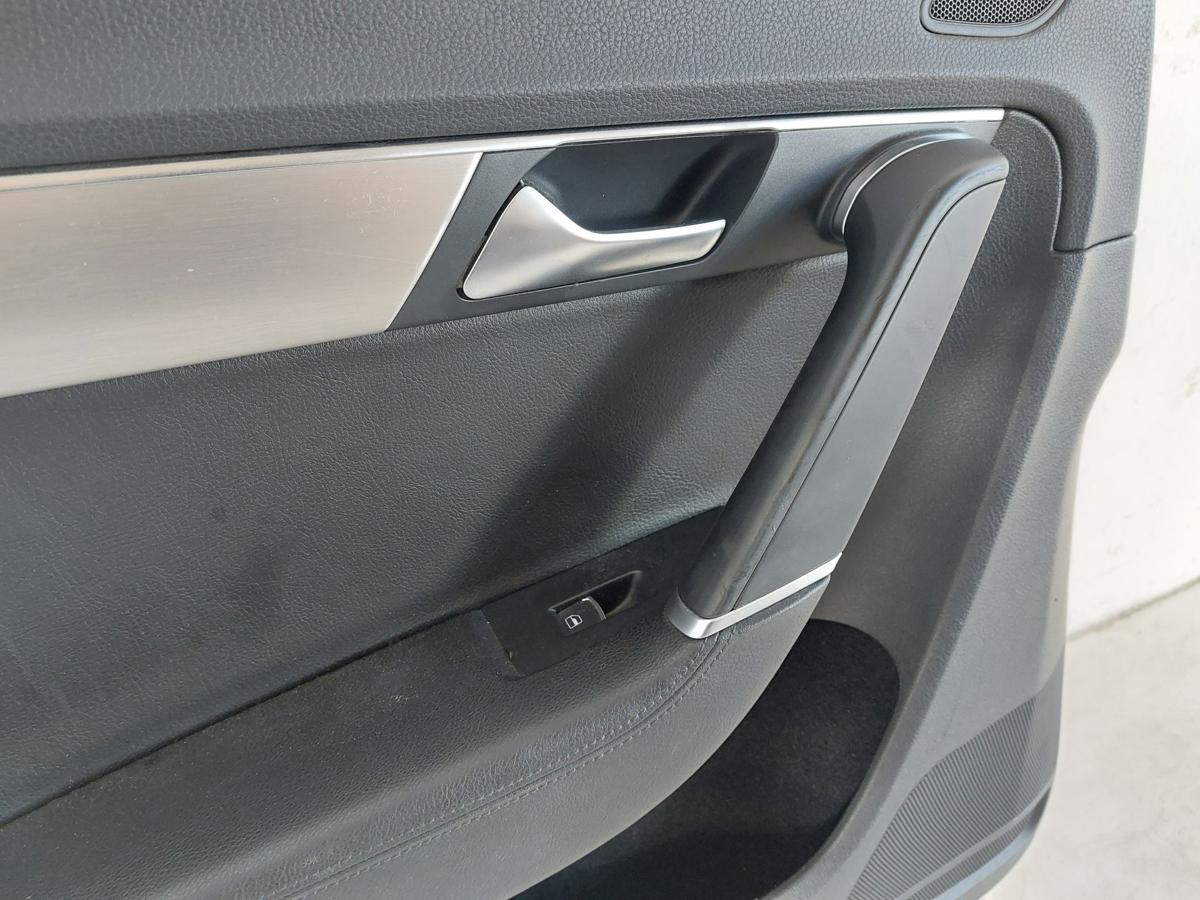 VW Passat 3C B7 Variant T&uuml;reverkleidung hinten links Leder schwarz T&uuml;rpappe