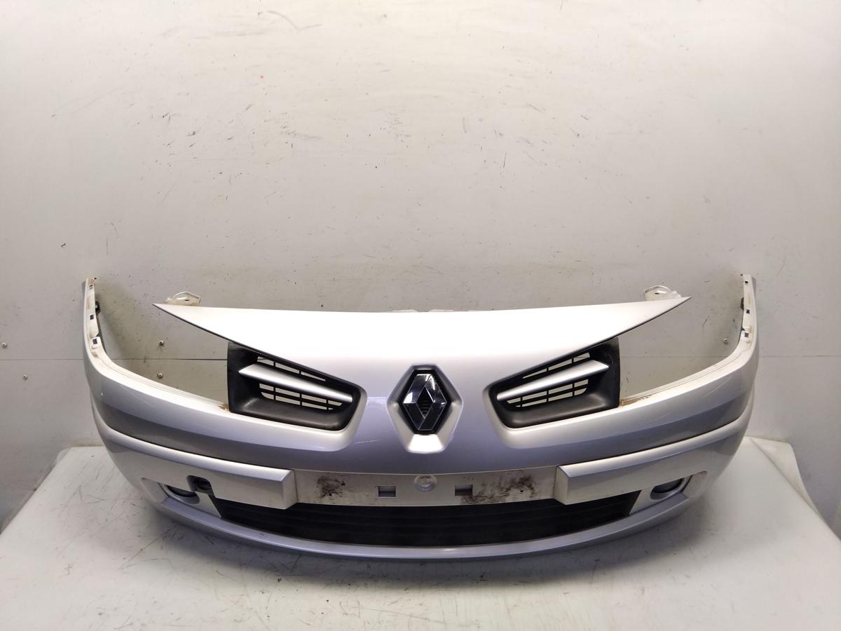 Renault Megane 2 Facelift Sto&szlig;f&auml;nger Sto&szlig;stange vorn silber TED69 Bj.2008