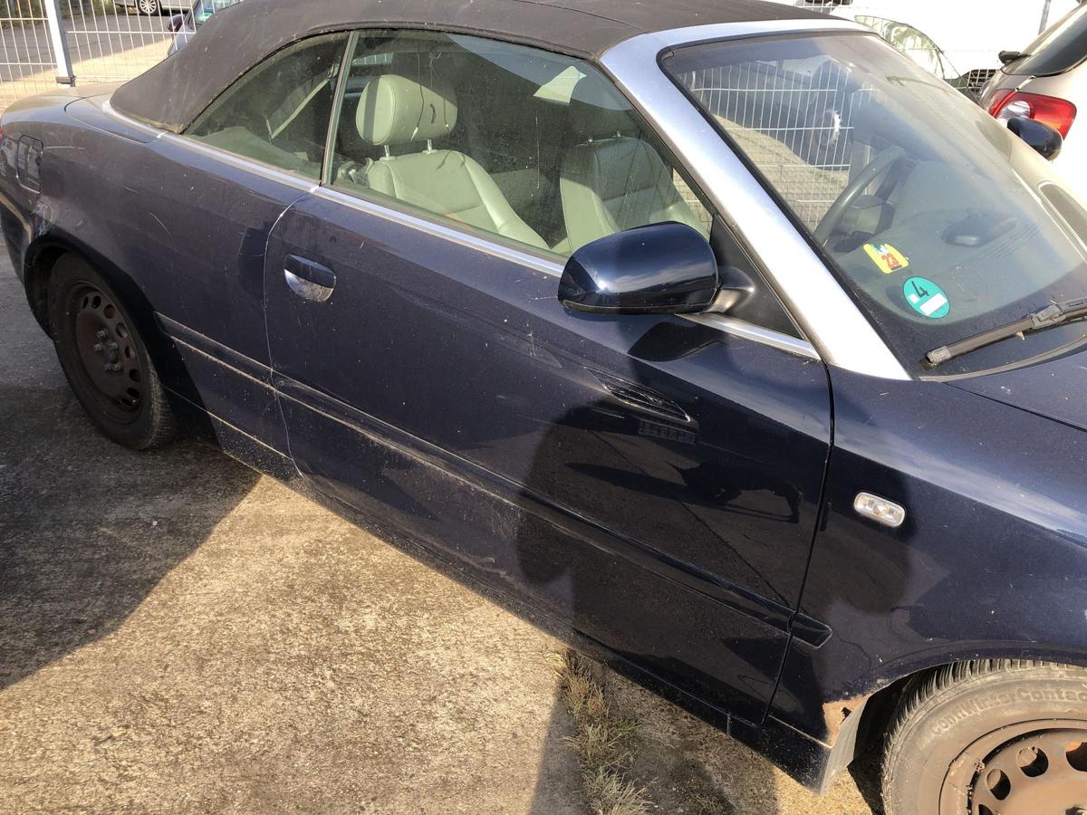 Audi A4 8H B6 Cabrio Tür vorn rechts Beifahrertür im Rohbau LZ5J Moroblau