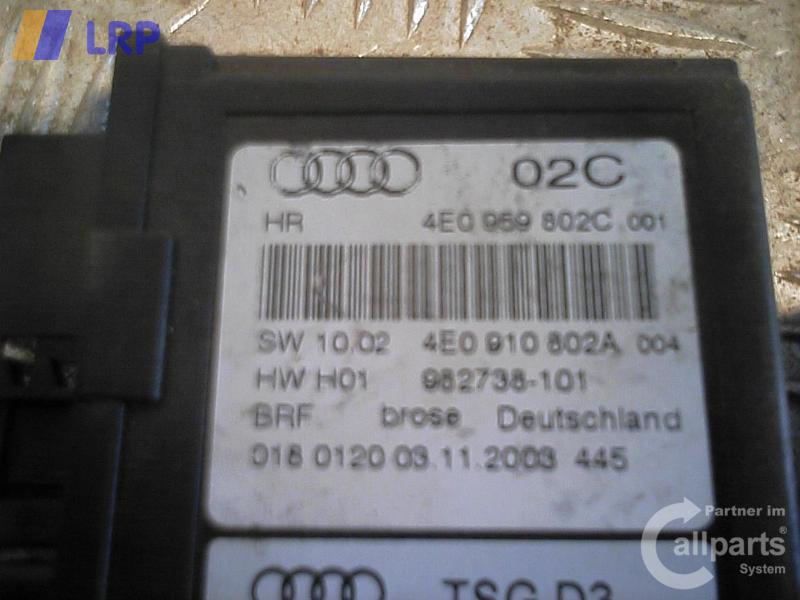 Audi A8 4E Fensterhebermotor hinten rechts Bj.2004