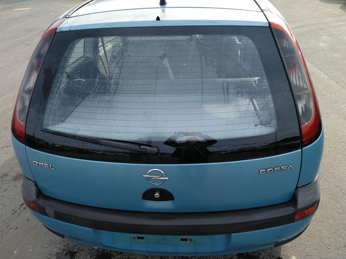 Opel Corsa C Heckklappe breezeblaumetallic Z20N mit Heckscheibe Bj.2000