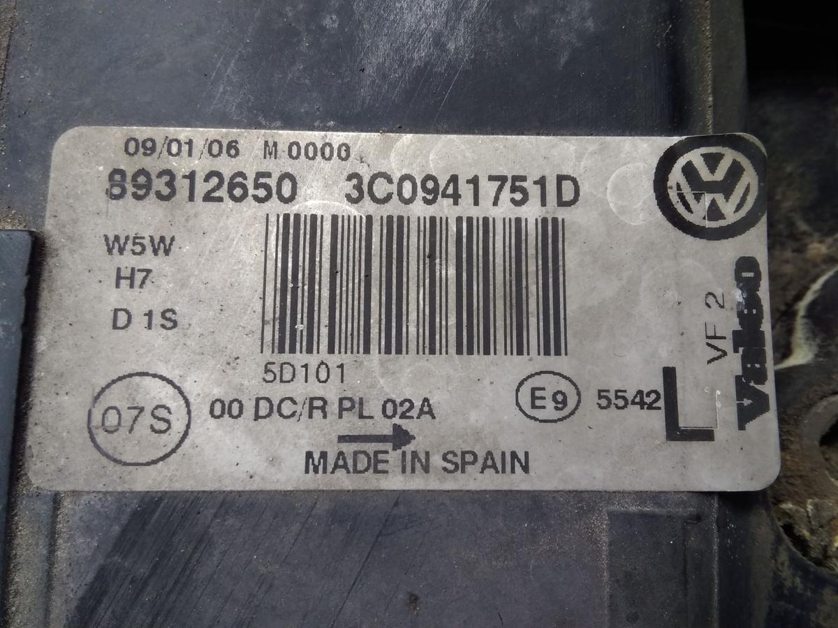 VW Passat 3C orig. Bi-Xenon Scheinwerfer links Valeo inkl.Steuergeräten BJ2006 3C0941751D