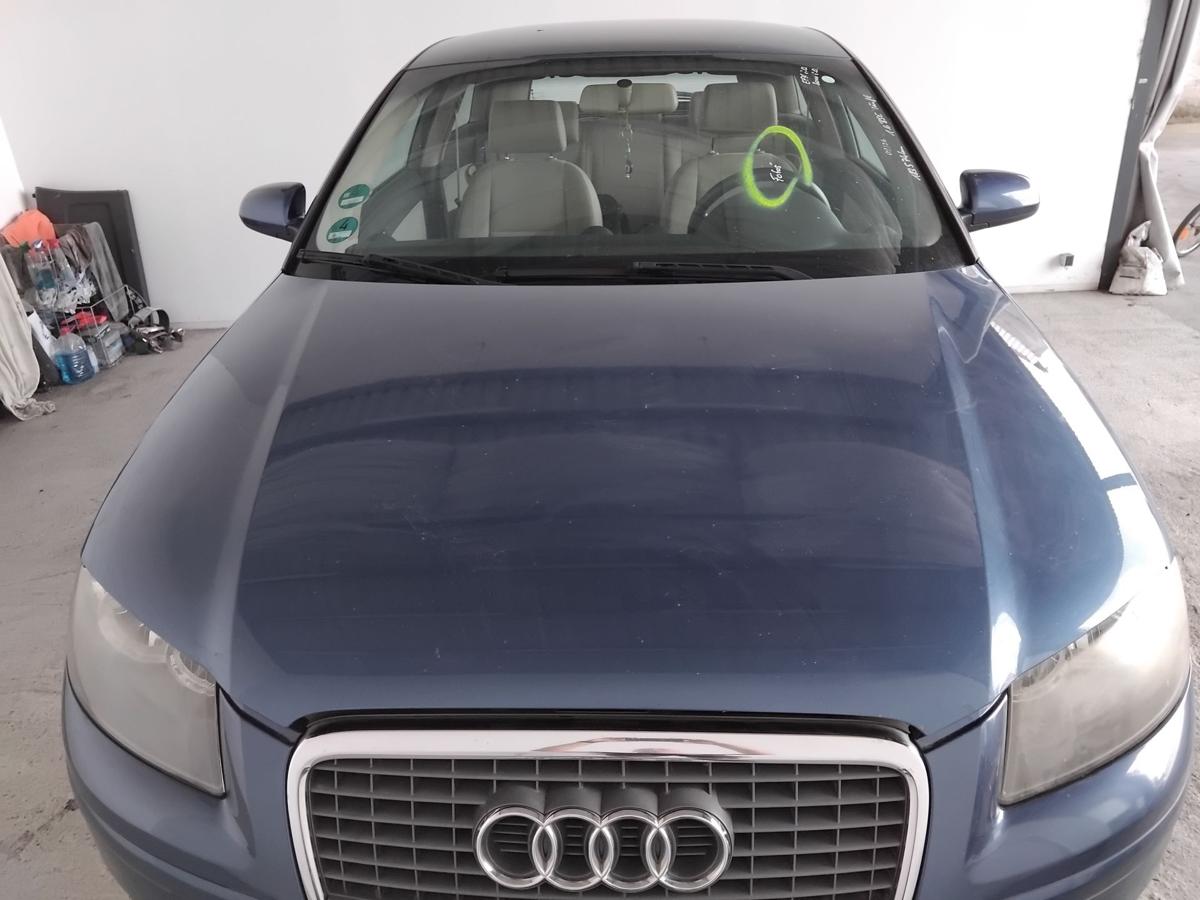 Audi A3 8P Motorhaube Deckel vorn LZ5C Mauritiusblau Singleframe Facelift BJ2006