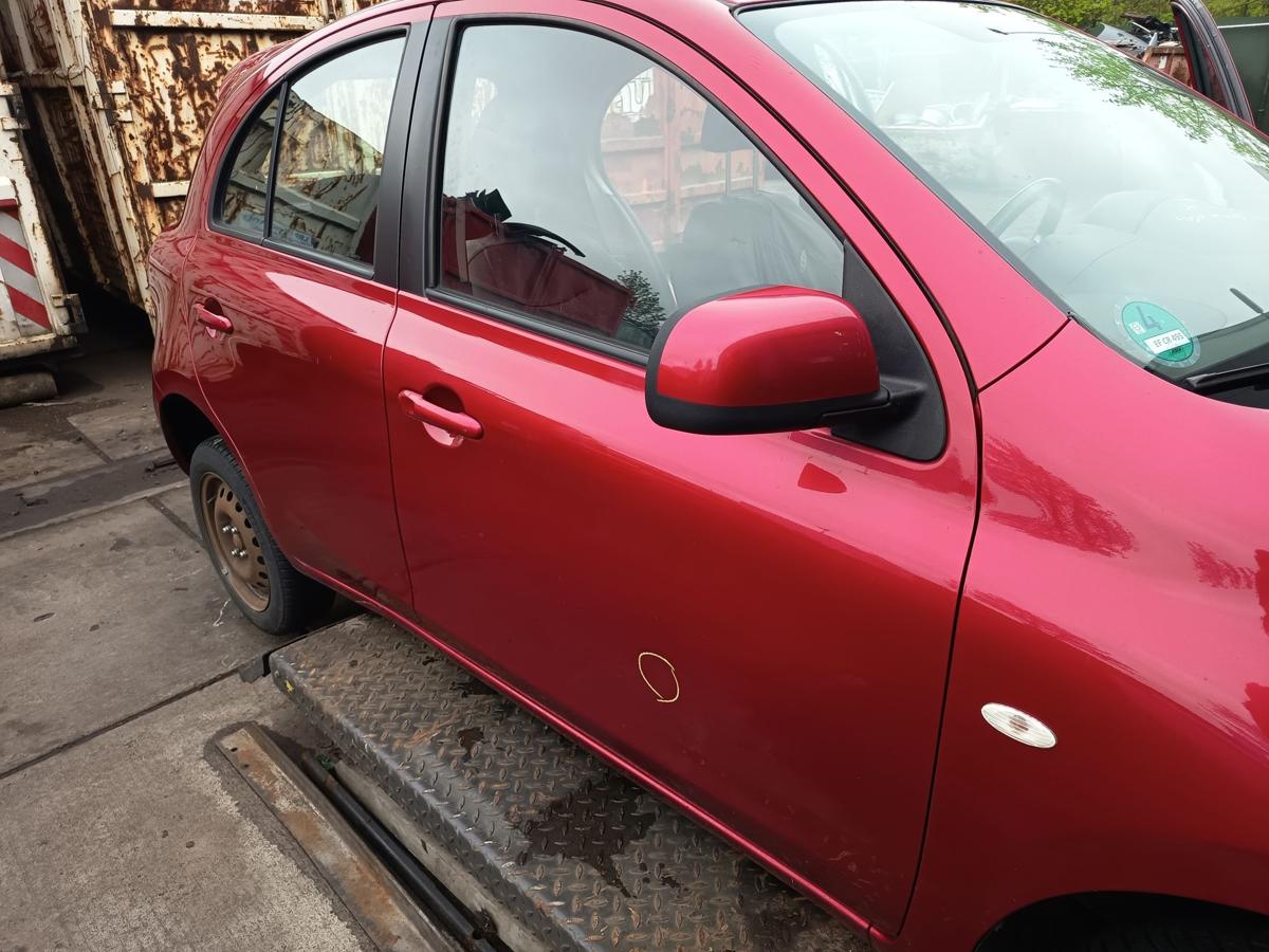 Nissan Micra K13 original T&uuml;r vorn rechts Beifahrer AY4 Kaminrot Bj 2013