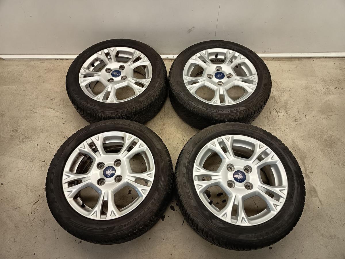 Ford Fiesta VI original Alufelgensatz mit Allwetterreifen 195/55 R15 Bj 2013