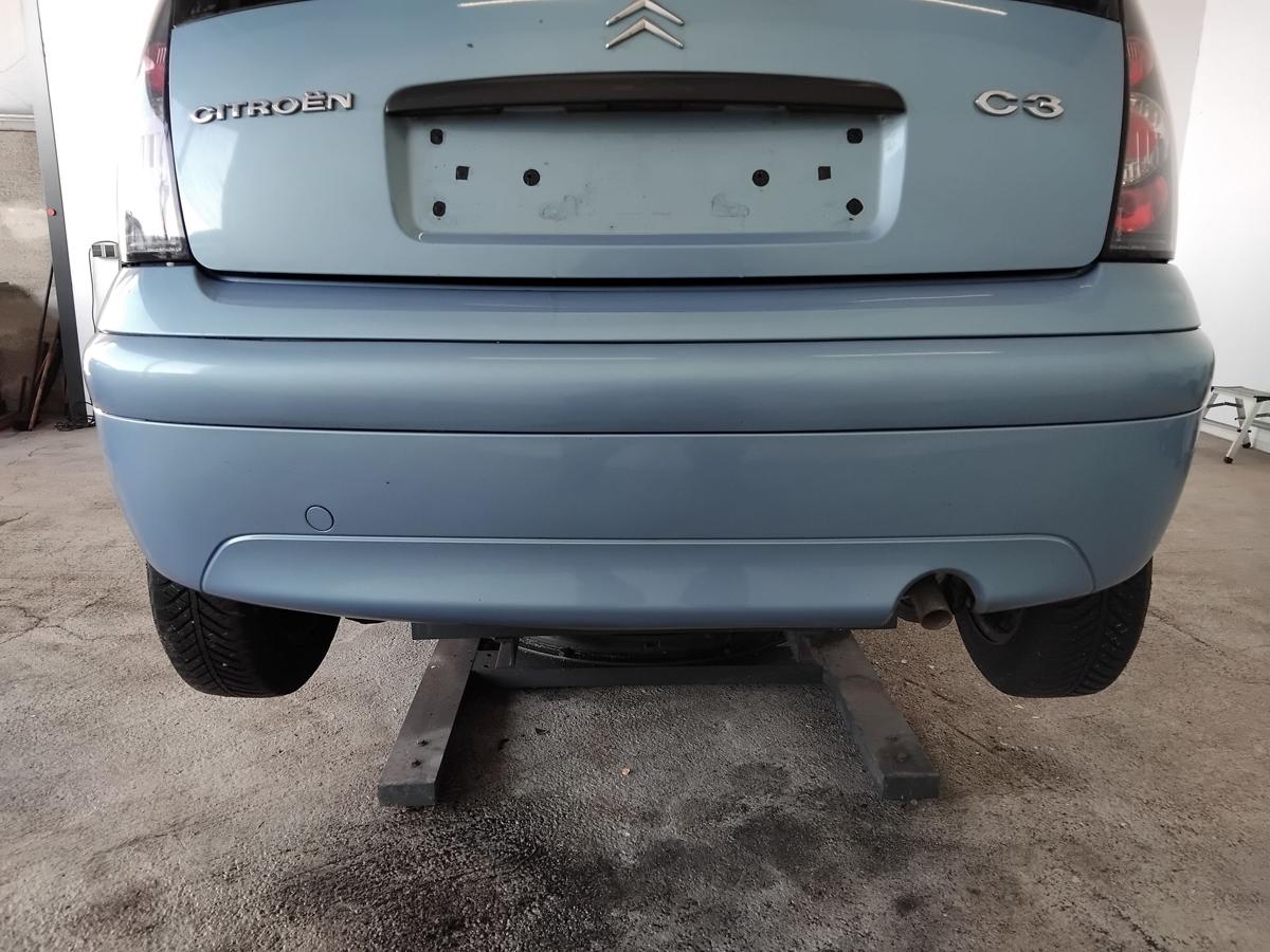 Citroen C3 original Sto&szlig;stange Stossf&auml;nger hinten KMY Lucia Blau Metallic BJ2005