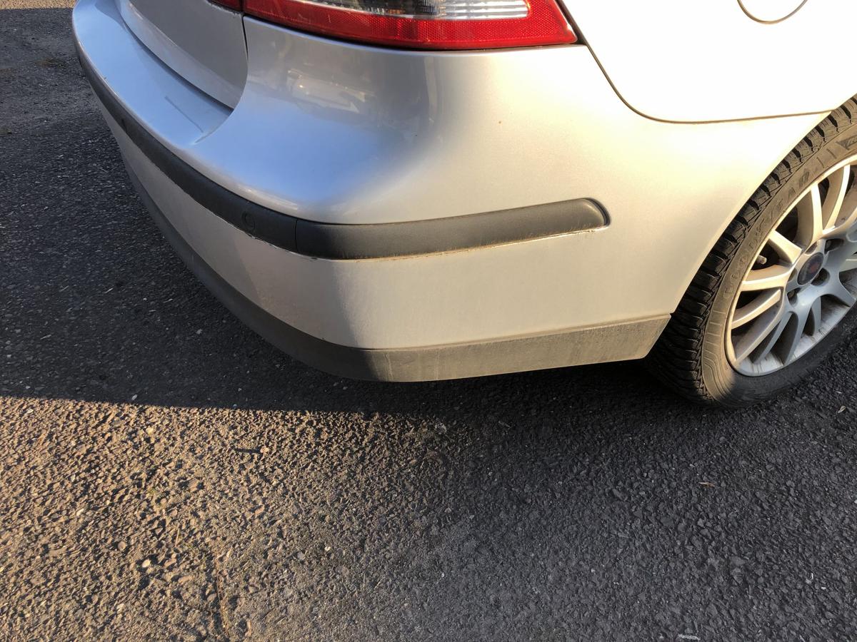 Saab 9-3 Typ YS3F Stossf&auml;nger hinten PDC Bumper silber Stossstange Limo