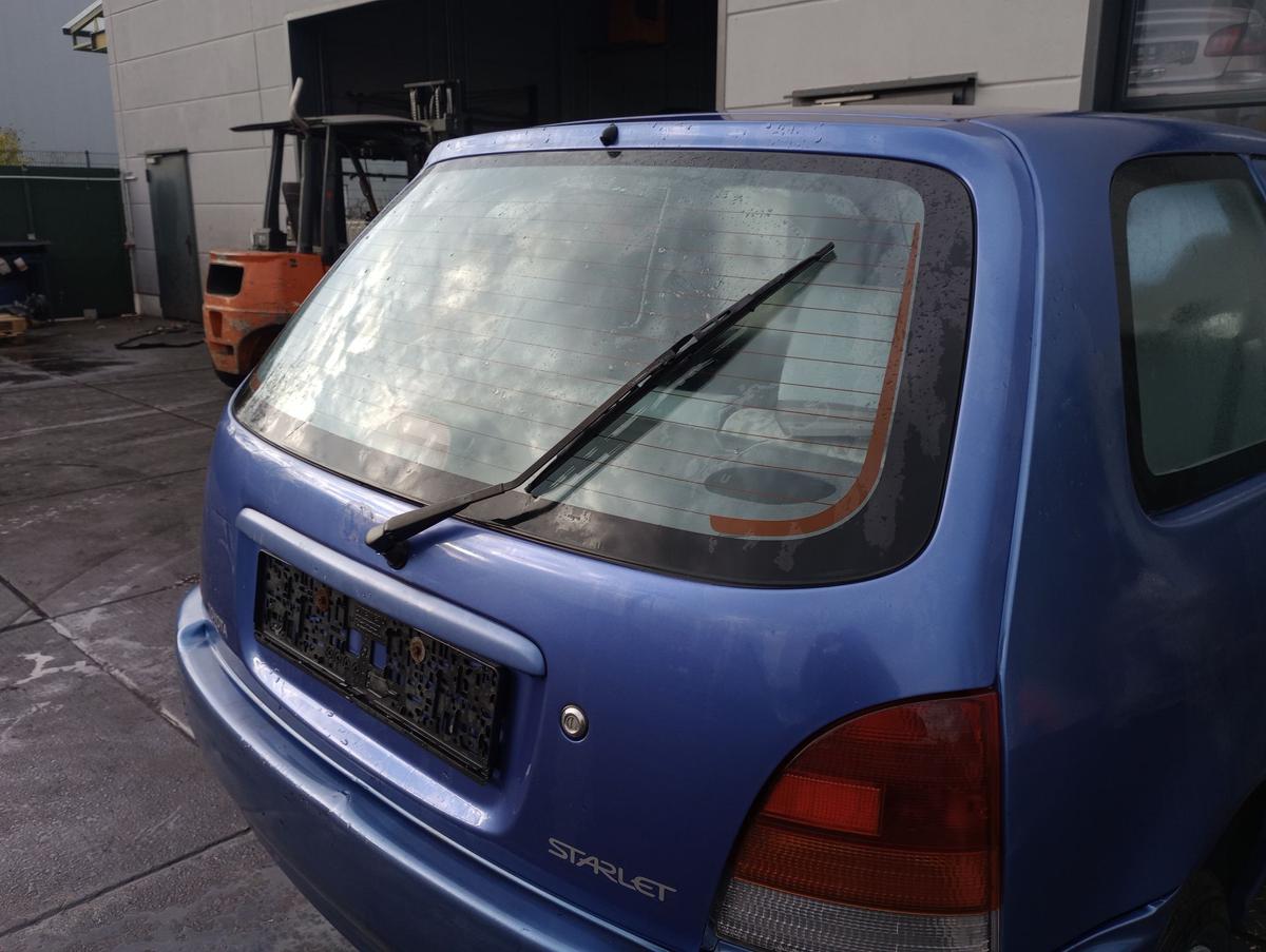 Toyota Starlet P9 original Heckklappe mit Scheibe 8K9 Purple Blue Bj 1997