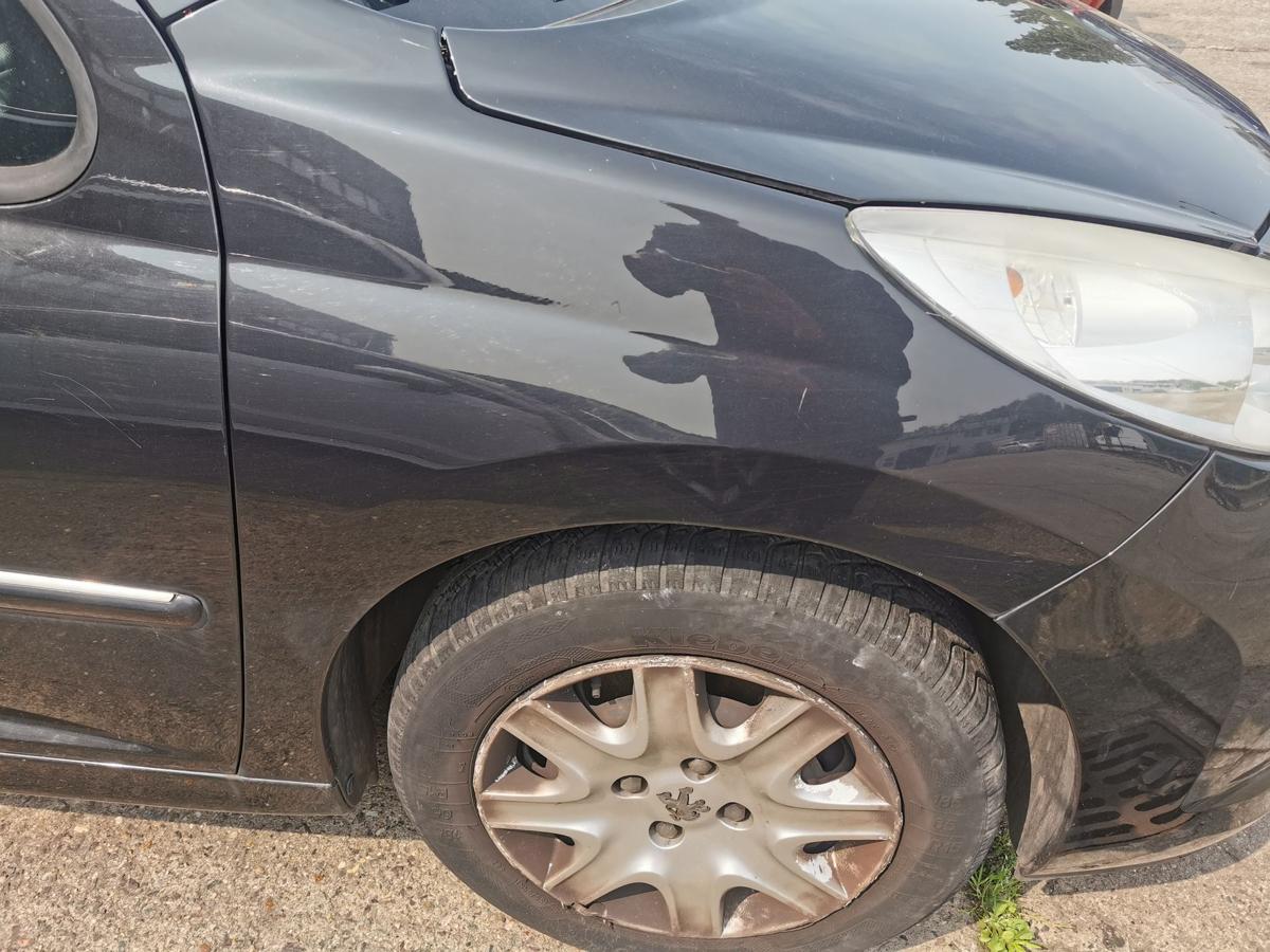 Peugeot 207SW Kotflügel Fender Seitenwand vorn rechts EXL Obsidianschwarz