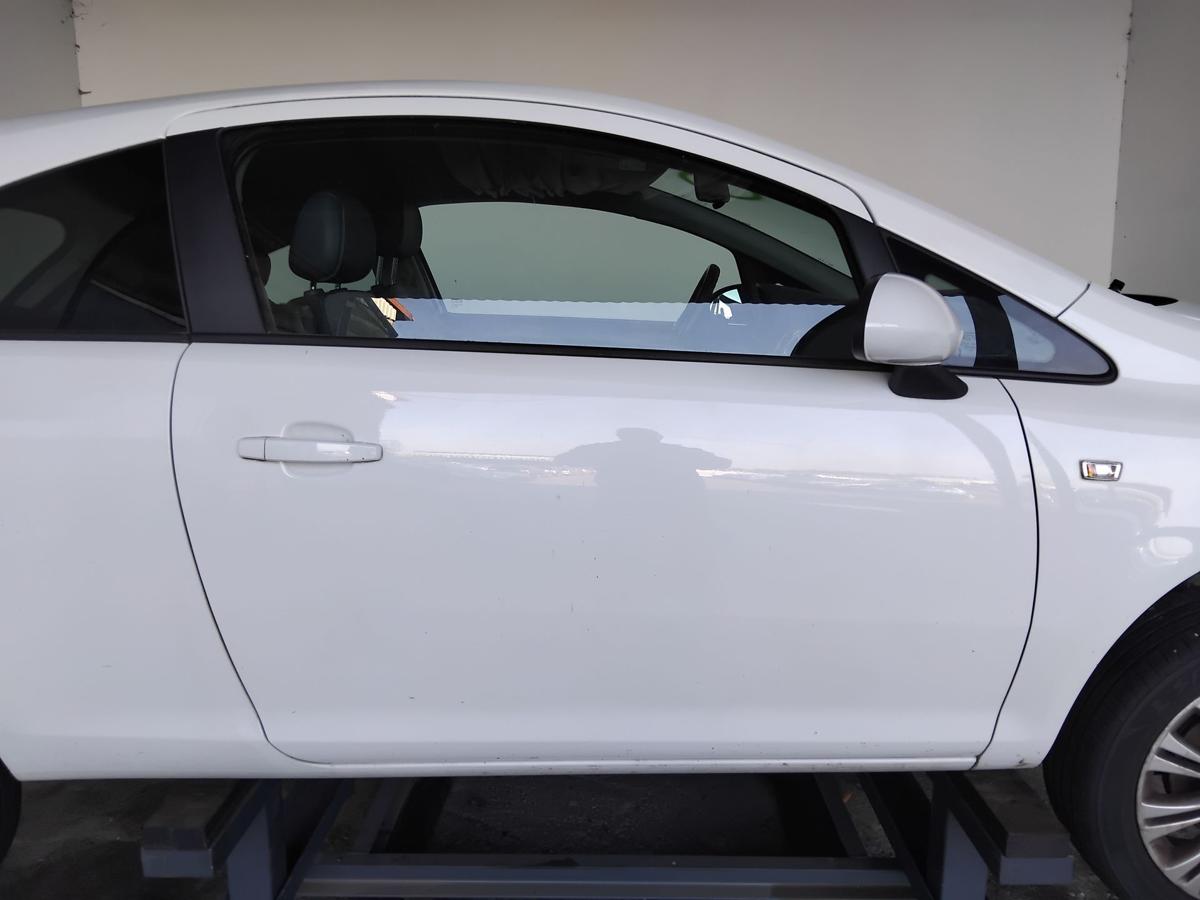 Opel Corsa D T&uuml;r vorn rechts Beifahrert&uuml;r casablancaweiss Z474 3-T&uuml;rer BJ2011
