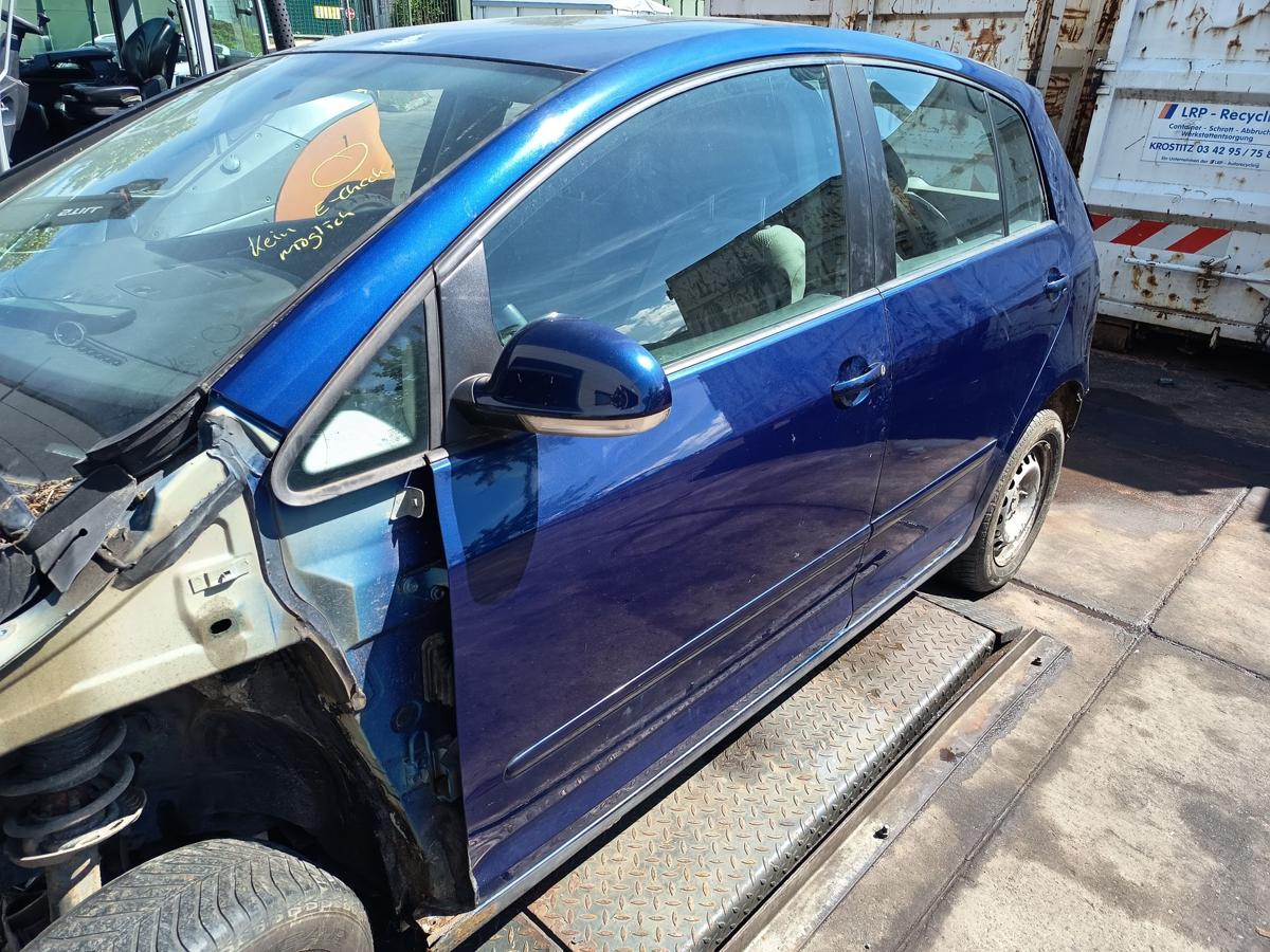 VW Golf Plus 5M original T&uuml;r vorn links Fahrer D5Q Shadow Blue Bj 2006