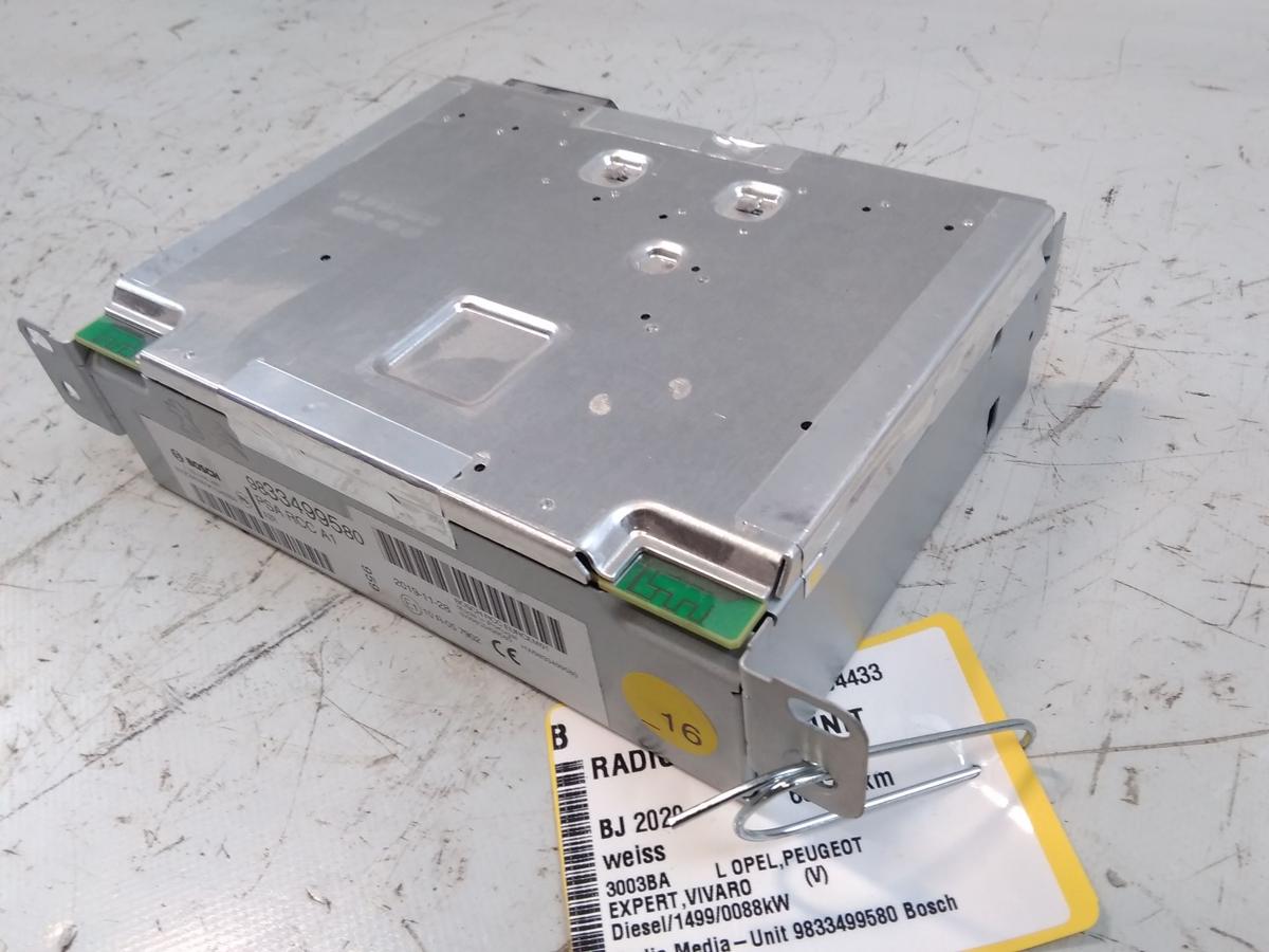 Opel Vivaro C original Radio Media-Unit 9833499580 Bj.2020 Bosch 7503900285