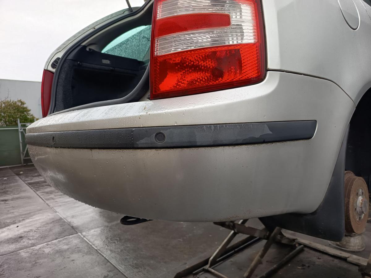 Skoda Fabia I 6Y original Sto&szlig;stange F&auml;nger hinten Heck F7T Diamantsilber Bj2005