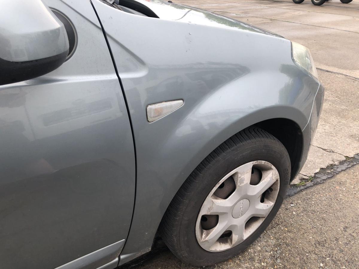 Dacia Sandero BS0 Kotfl&uuml;gel vorn rechts Beifahrerseite TERNZ blau