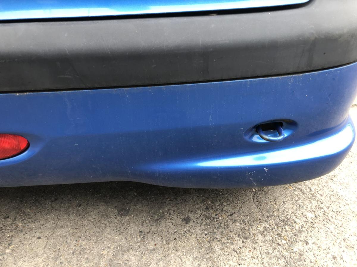 Peugeot 206CC Typ 2D Sto&szlig;f&auml;nger hinten Hecksch&uuml;rze KMF Poseidon Blau Metallic