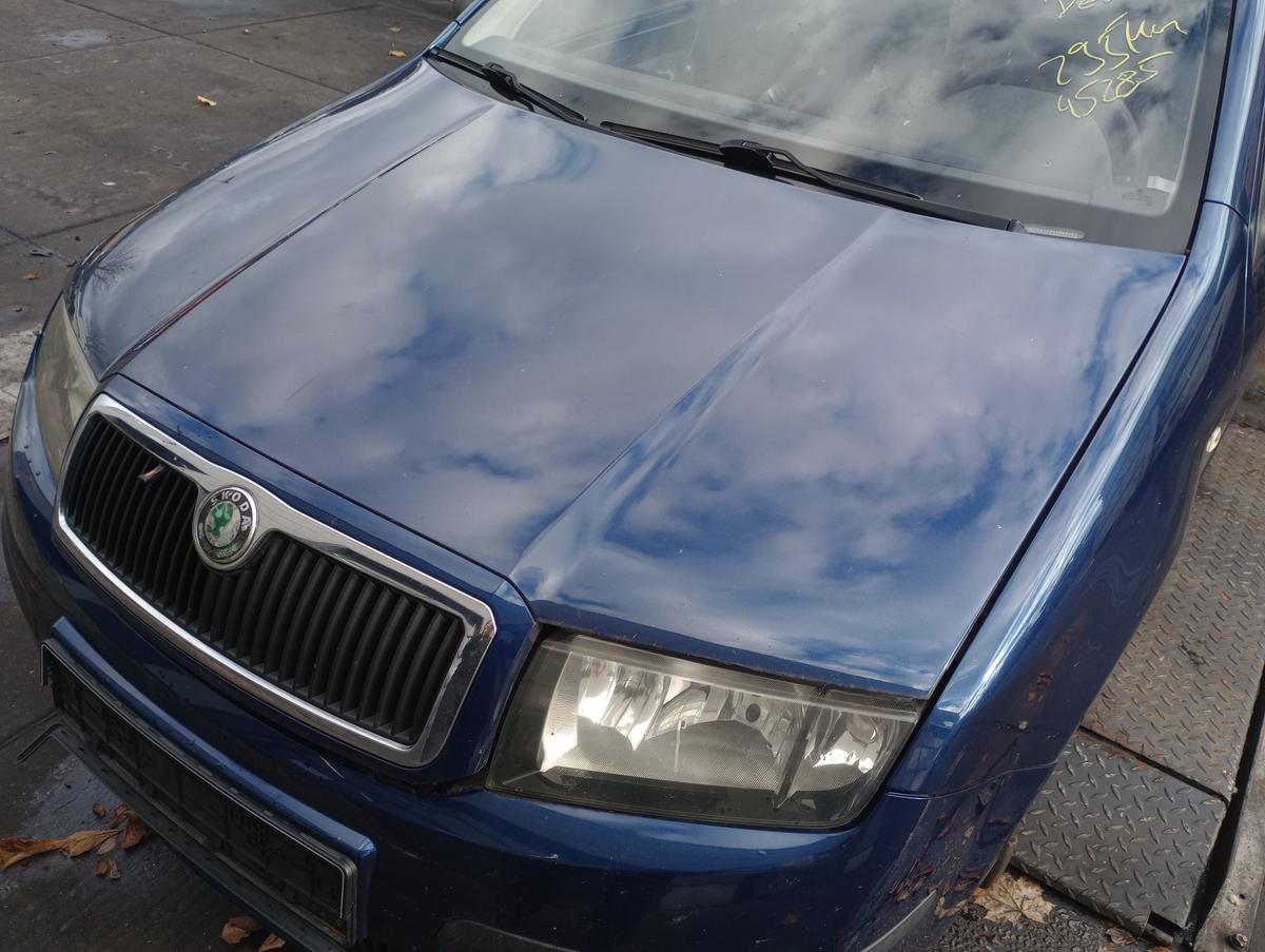 Skoda Fabia 6Y orig Motorhaube Deckel vorne LF5Q Blau Facelift Bj 2006