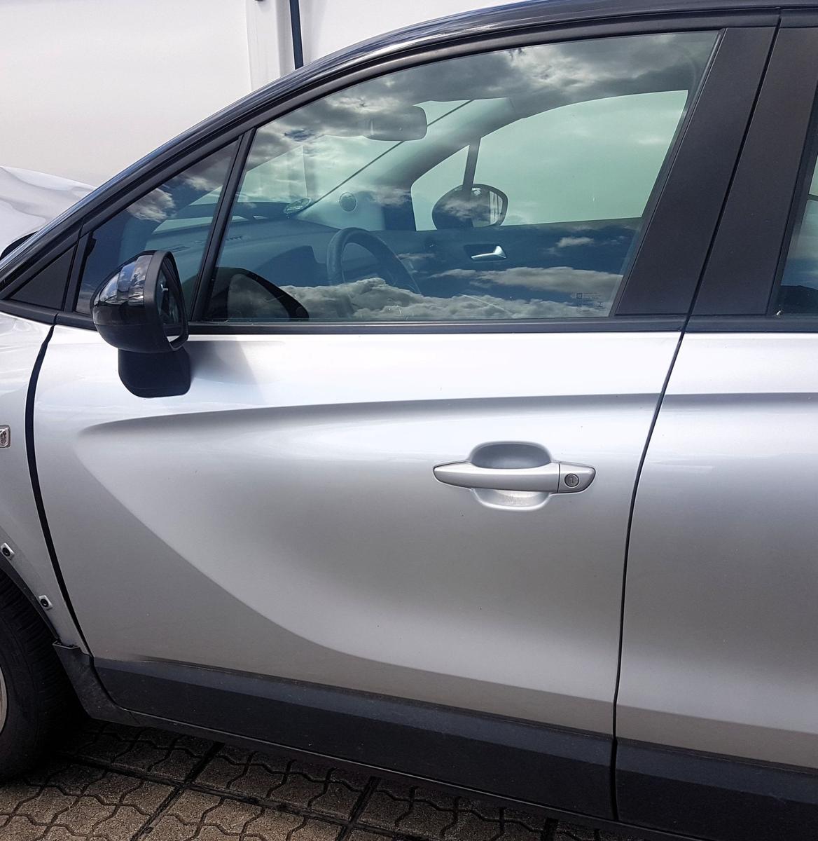 Opel Crossland X T&uuml;r vorn links in Z176 Argonsilber Metallic Bj2018 Rohbaut&uuml;r