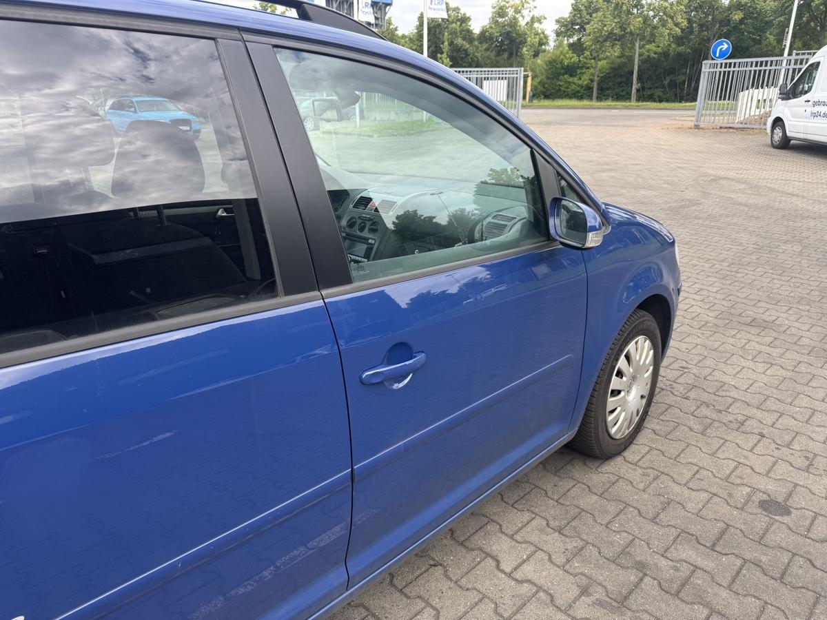 VW Touran 1T original T&uuml;r vorn rechts LL5M Indienblau Rohbau Bj.2008