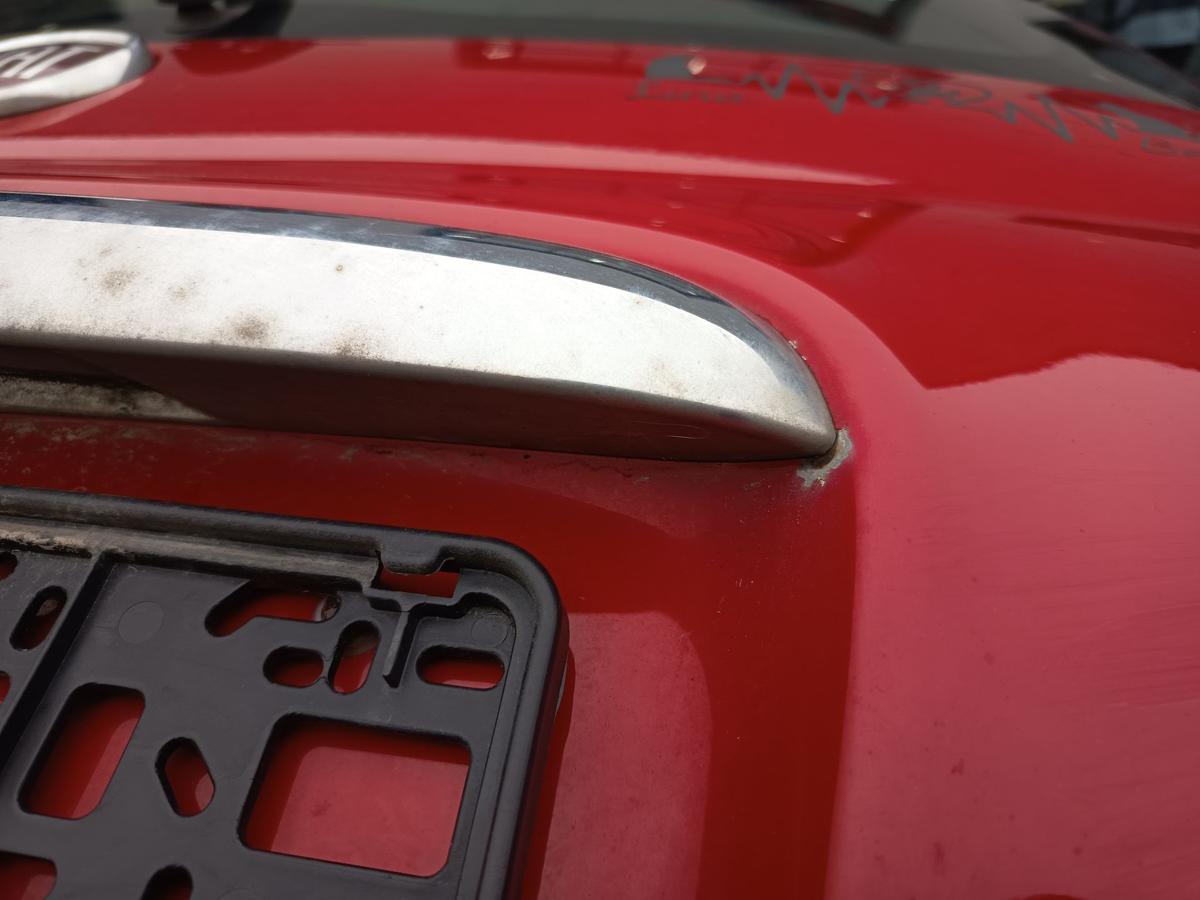 Fiat 500 original Heckklappe mit Scheibe Deckel hinten 111/A Rosso Bj 2012