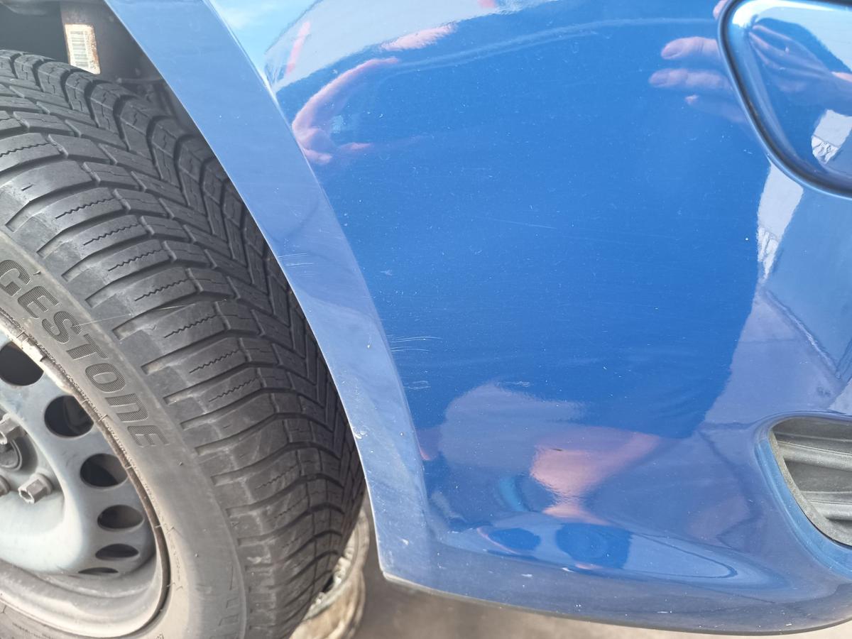 VW Touran GP 1T original Sto&szlig;stange F&auml;nger vorn Front L5M Indienblau Bj 2009