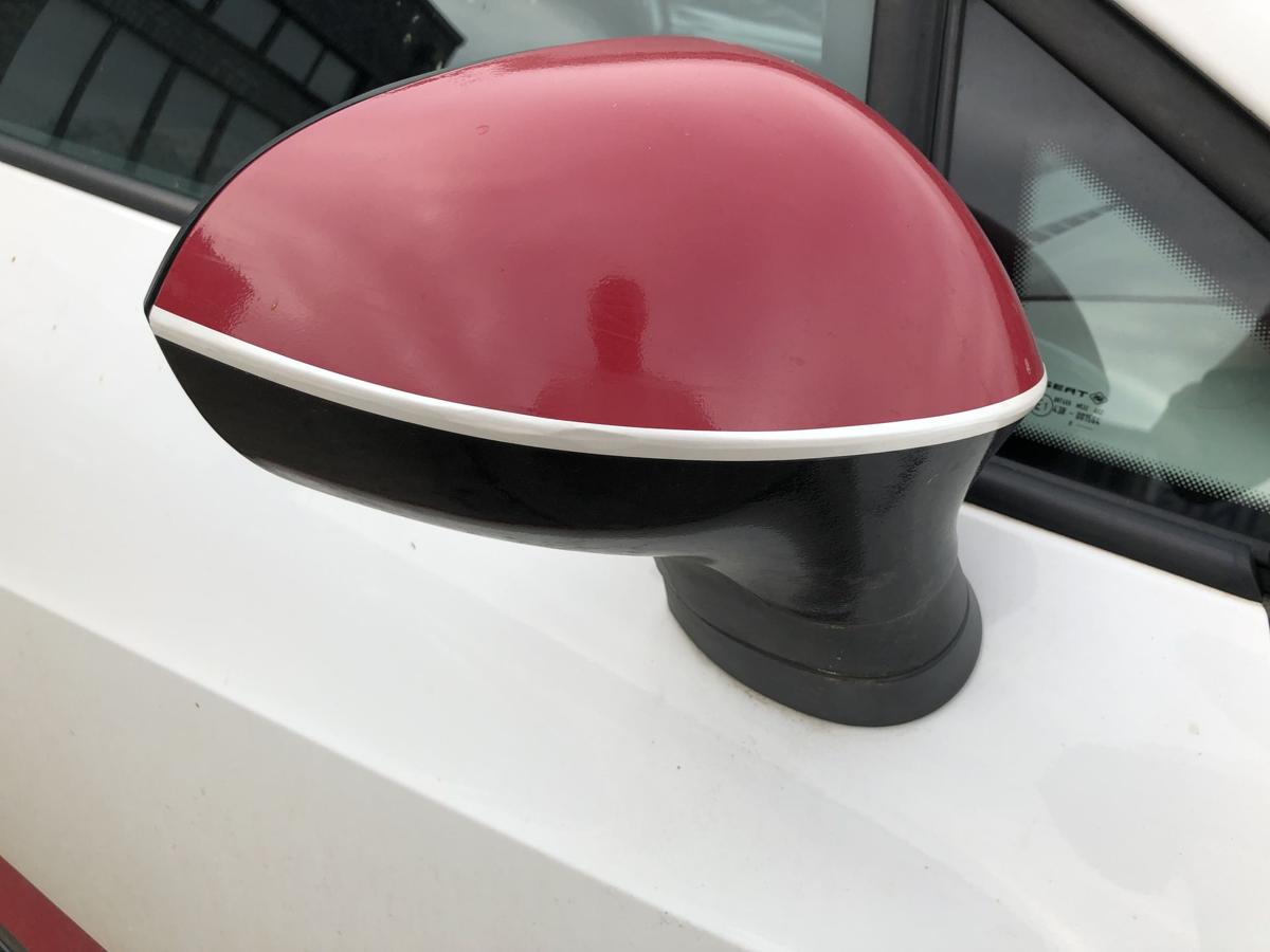 Seat Ibiza 6J Au&szlig;enspiegel rechts Spiegel Seitenspiegel LB9A Candywei&szlig; manuell