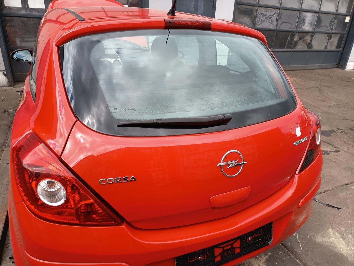 Opel Corsa D original Heckklappe mit Scheibe 3 T&uuml;rer Z547 Rot Baujahr 2009