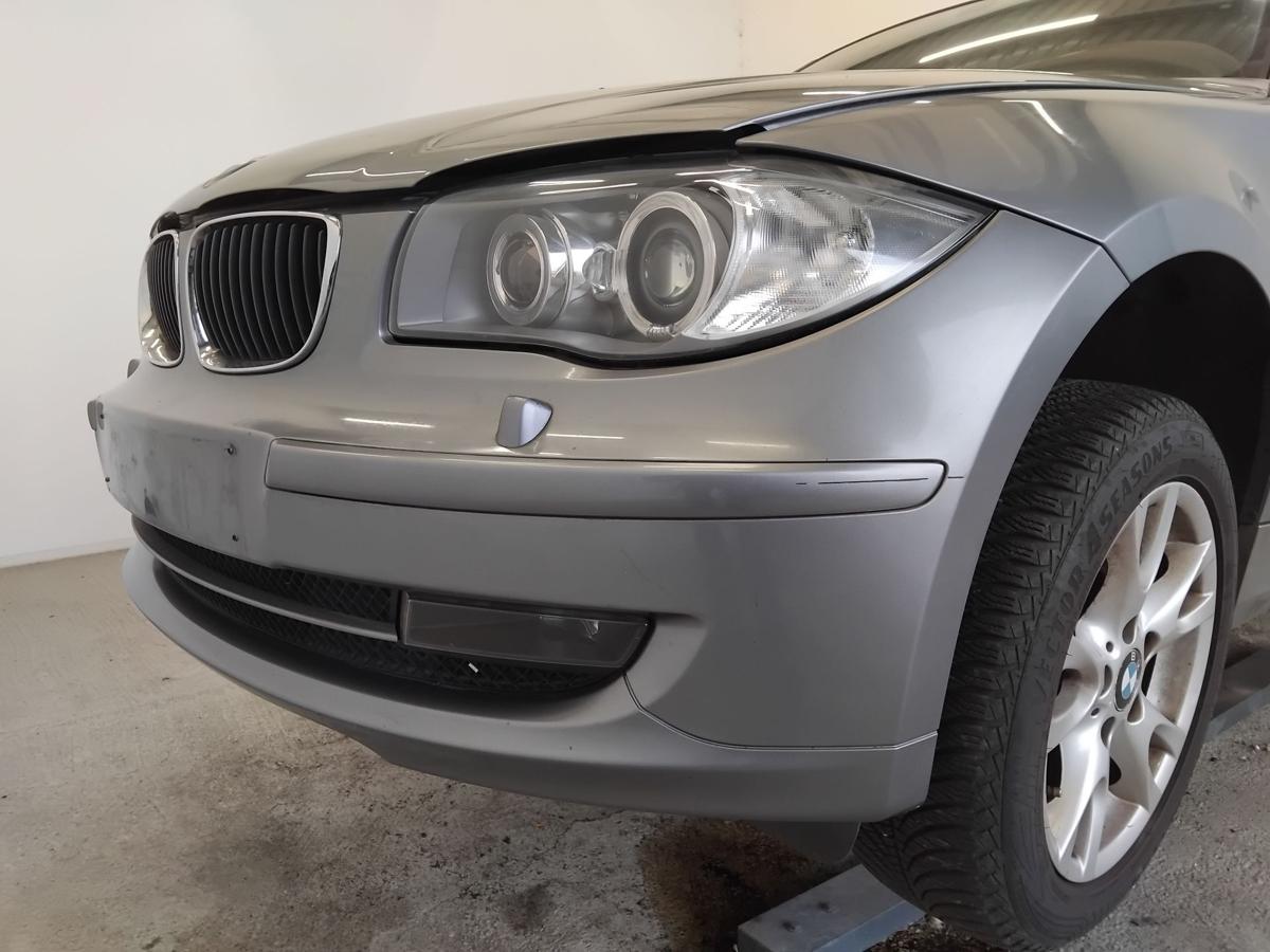 BMW 1er E81 E87 original Stoßstange Stoßfänger vorn SRA LCI BJ2009 A52 spacegraumetallic BMW 1er E81 E87 original Stoßstange Stoßfänger vorn SRA LCI BJ2009 A52 spacegraumetallic