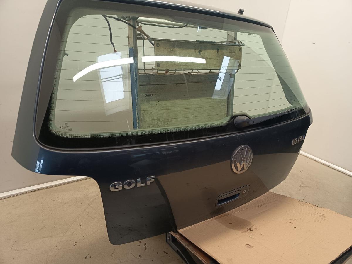 VW Golf IV original Heckklappe mit Scheibe LC7V Anthrazitblau Metallic Bj 2002