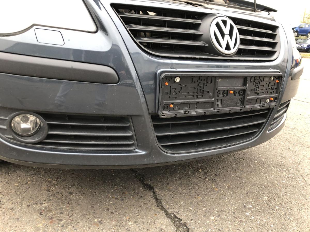 VW Polo 9N3 Sto&szlig;f&auml;nger vorn Frontsch&uuml;rze mit Nebel SRA LC7V Blue Anthrazit